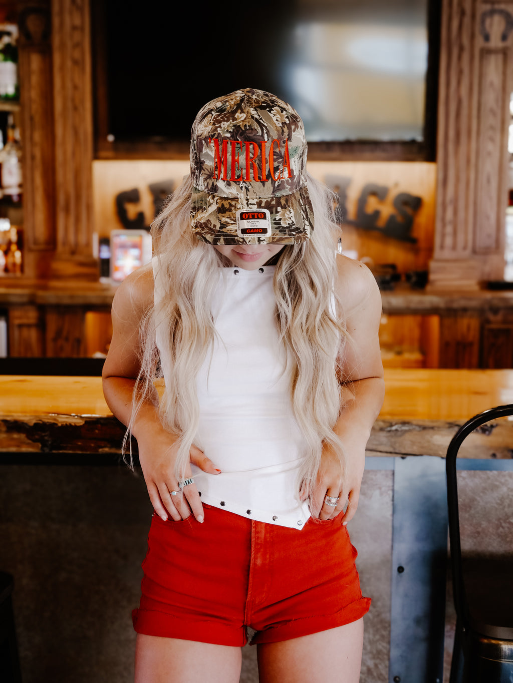 THE 'MERICA CAMO VINTAGE TRUCKER