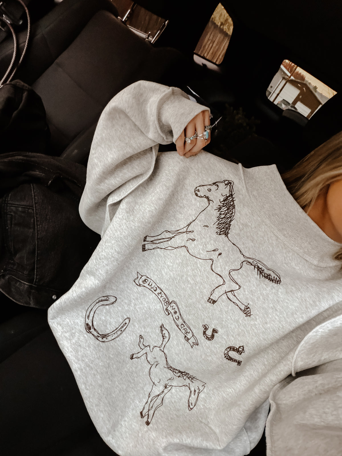 THE COWBOY SCRIBBLE MOCK NECK