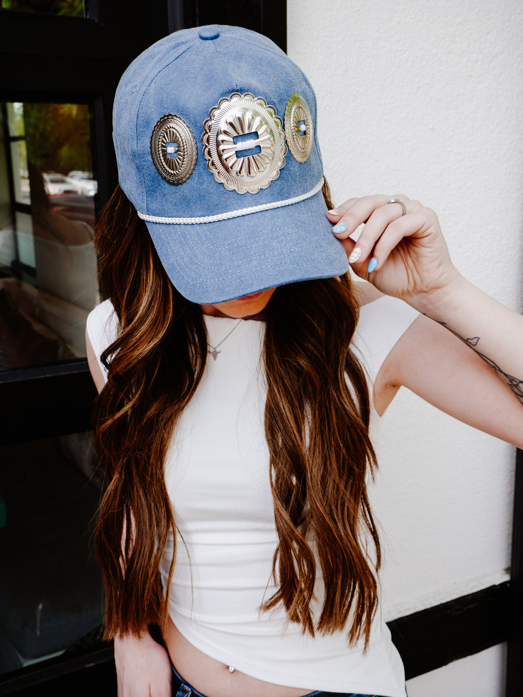 THE ESSENTIALS CONCHO TRUCKER HAT
