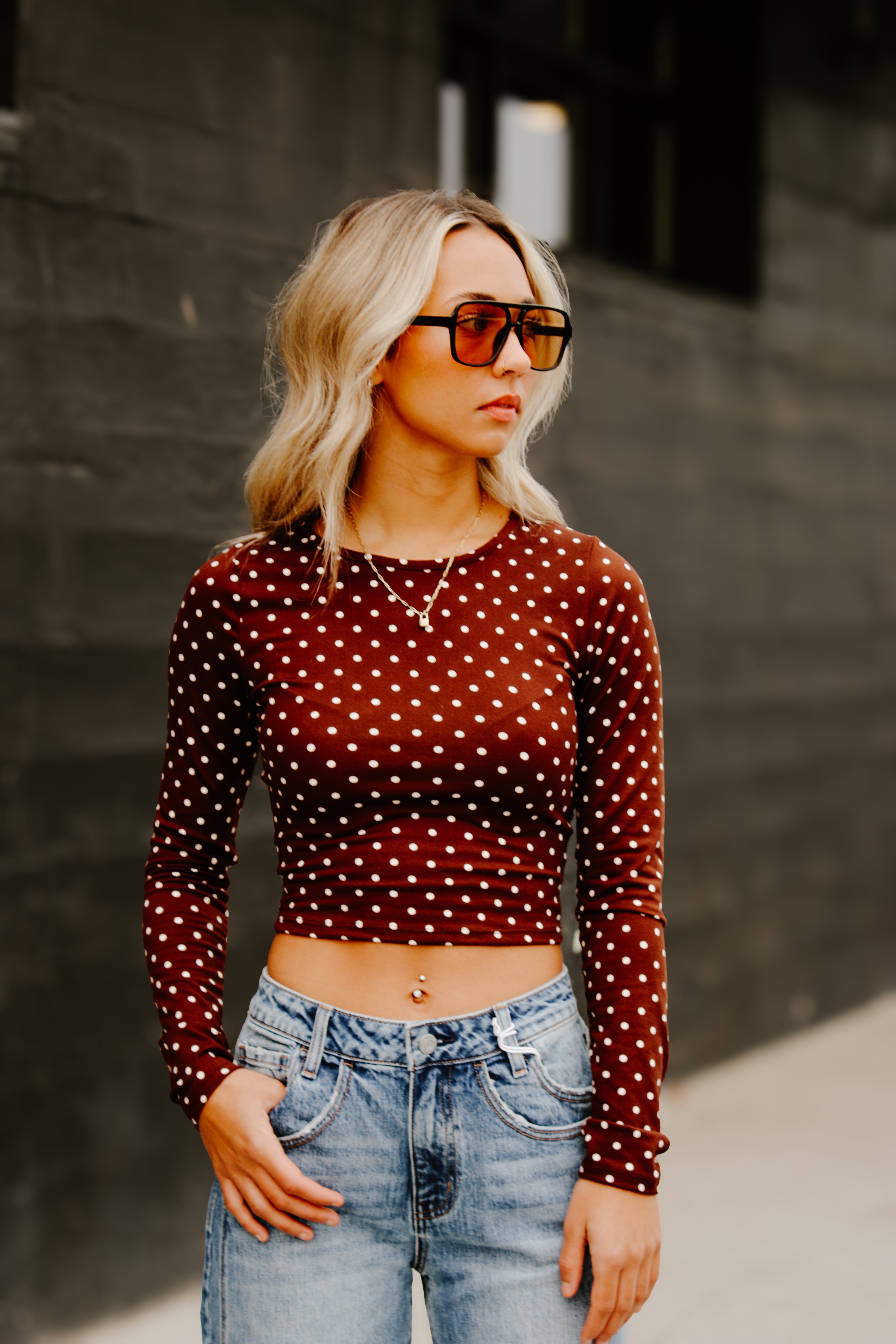 THE CREW POLKA DOT LONG SLEEVE