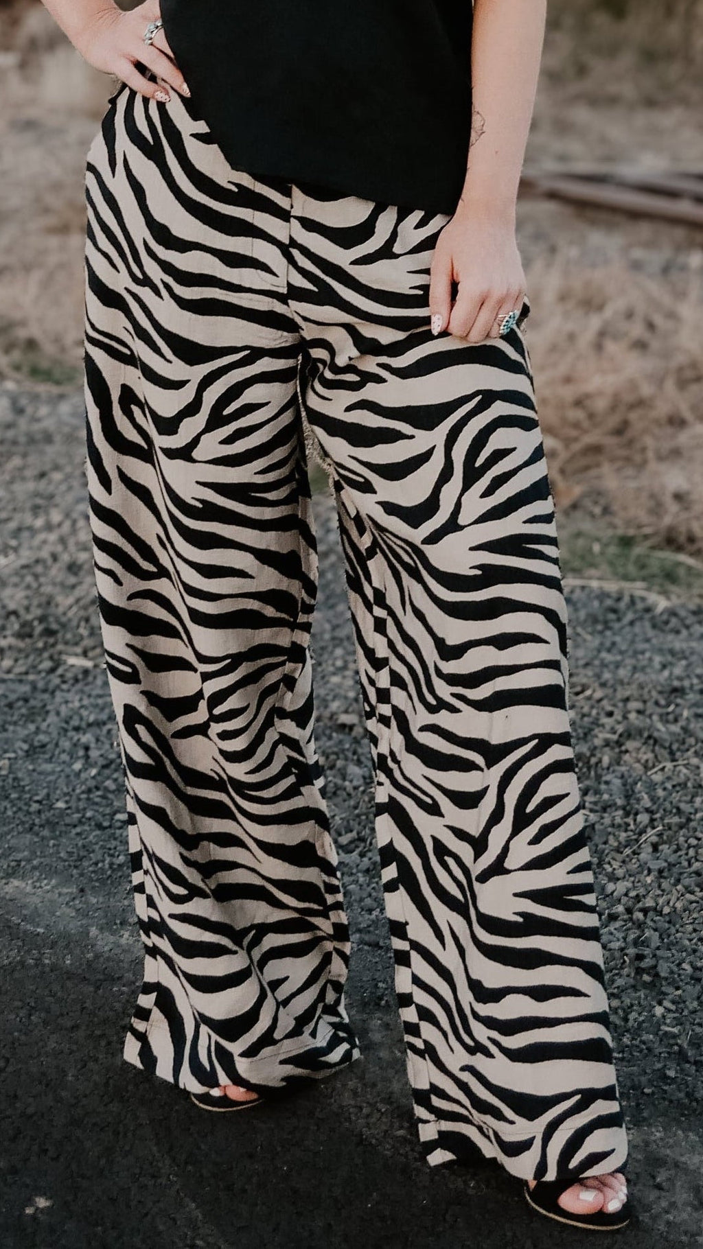THE BAYLOR ZEBRA WIDE LEG