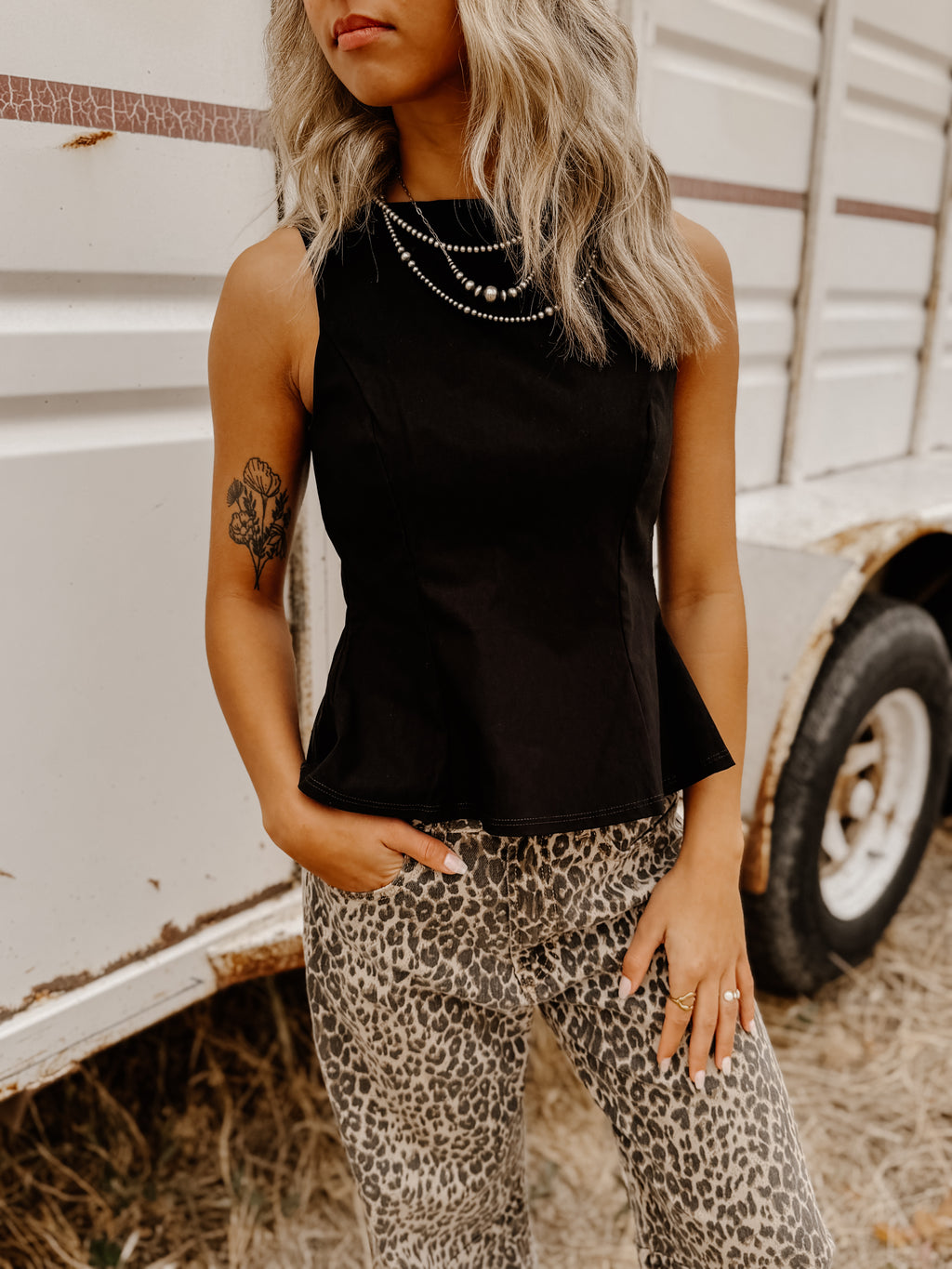 THE HEATHER BOW TIE TOP