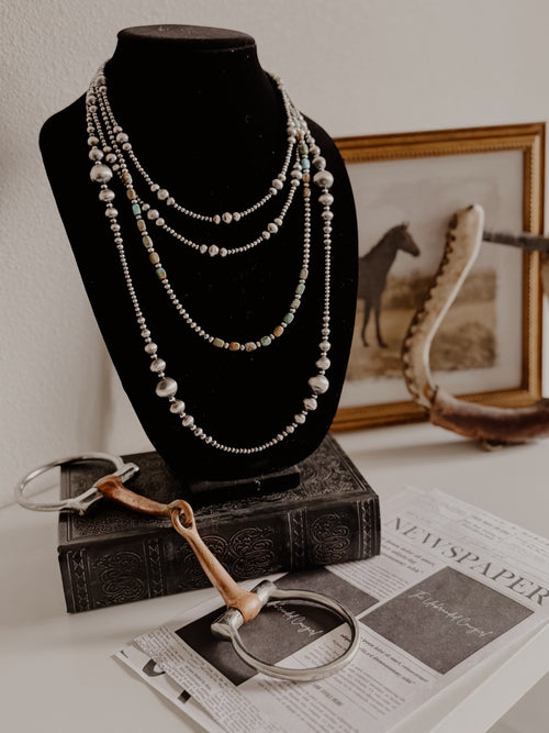 SILVER SAGUARO -3/6/8mm Graduated Sterling Pearls