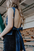 THE BOWEN DENIM TOP - DARK WASH ￼￼