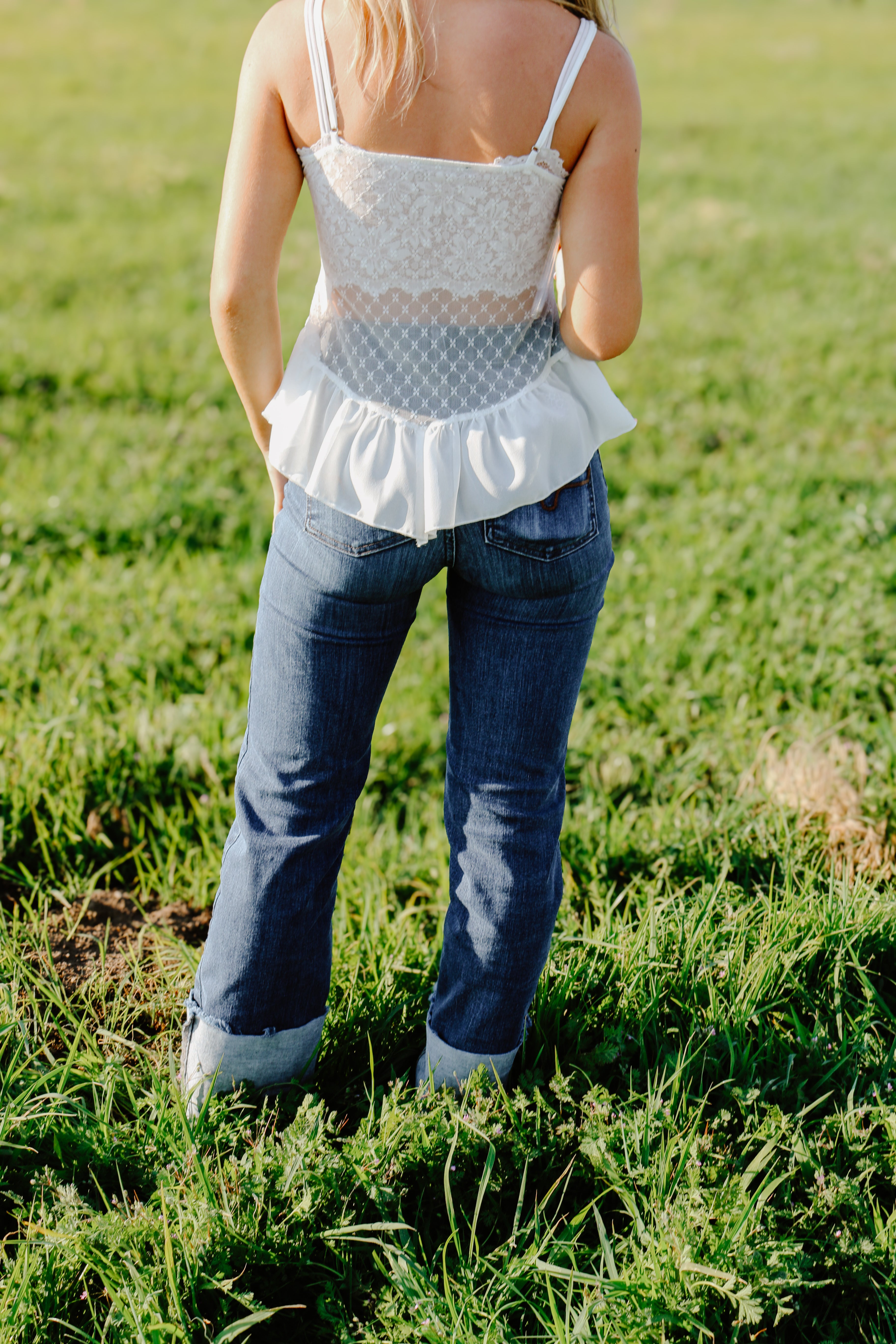 THE EVERETT SHEER LACE TOP