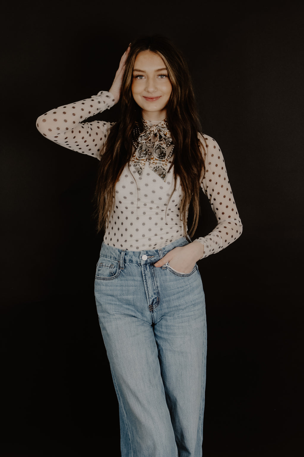 THE SHEER POLKA-DOT TOP