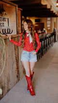 THE WILD & FREE FLORAL LACE TOP