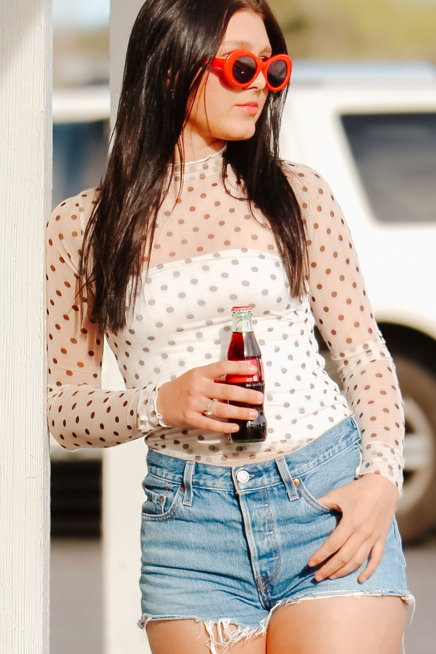 THE SHEER POLKA-DOT TOP