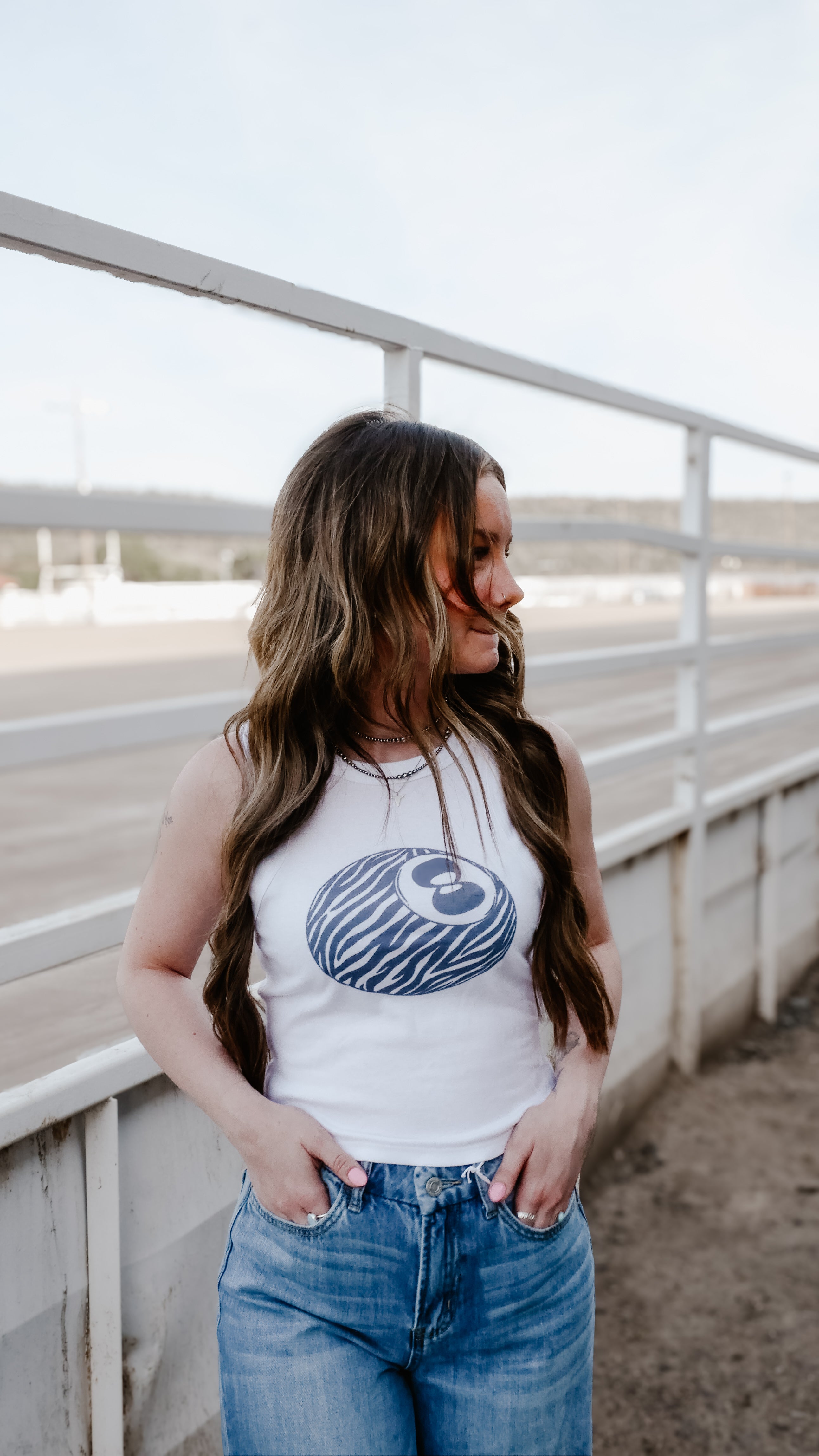 ZALLE 8 BALL CROP TANK