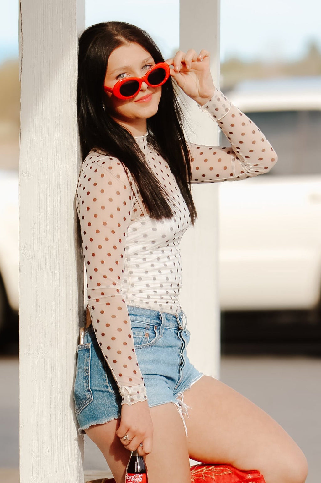 THE SHEER POLKA-DOT TOP