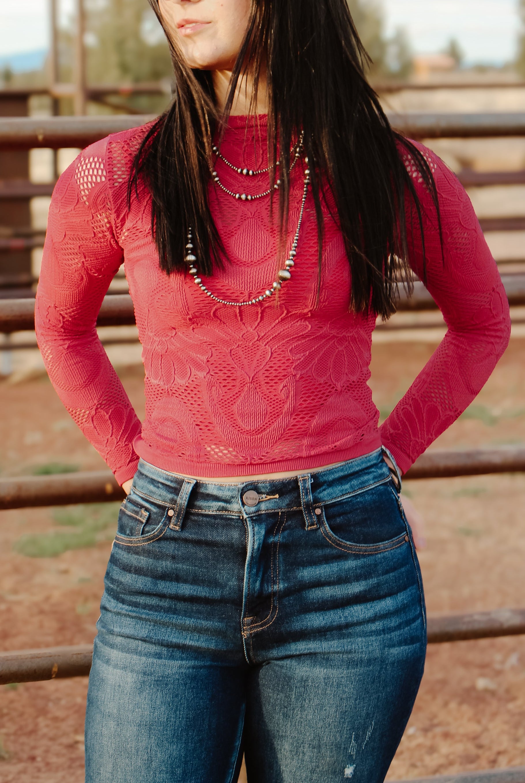 THE WILD & FREE FLORAL LACE TOP