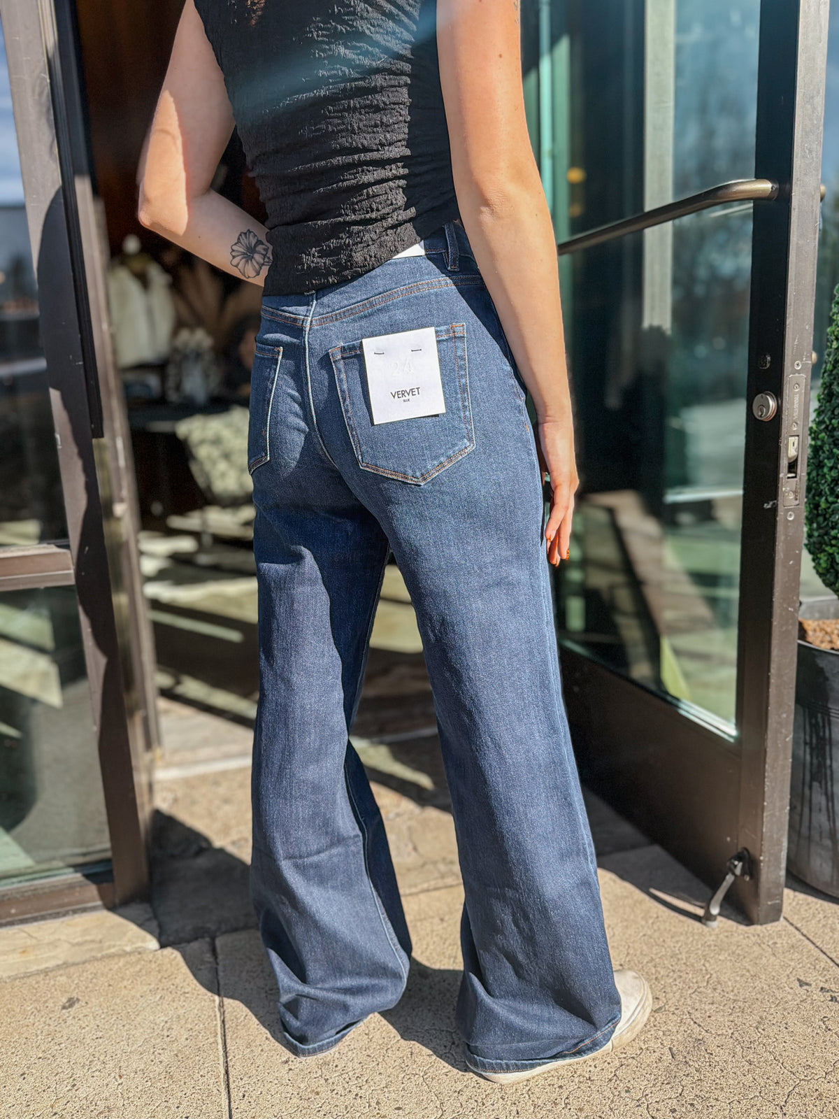 THE OLIVIA HIGH-RISE DARK WASH JEANS