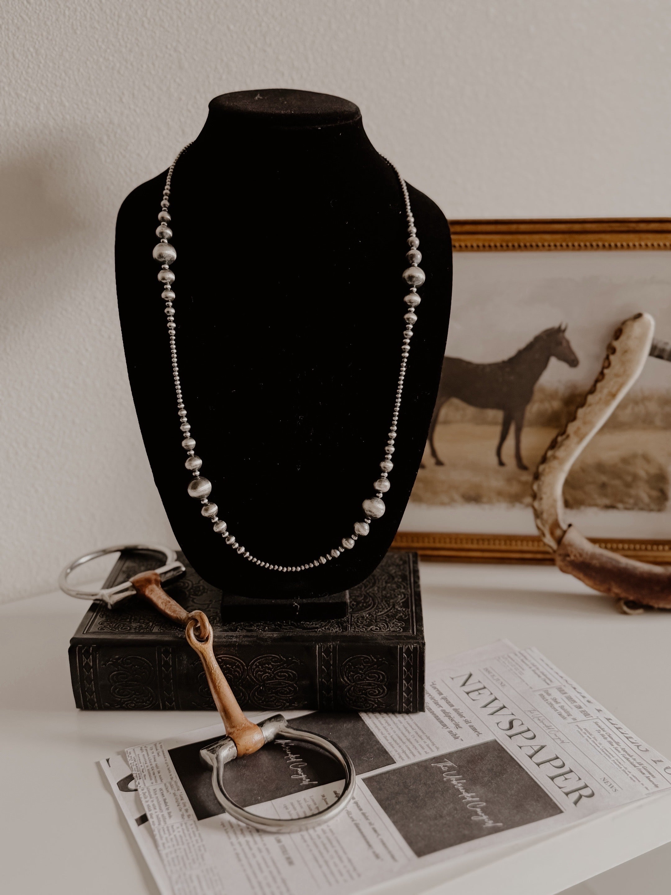 THE SEDONA -Graduated Sterling Pearls 30" Long