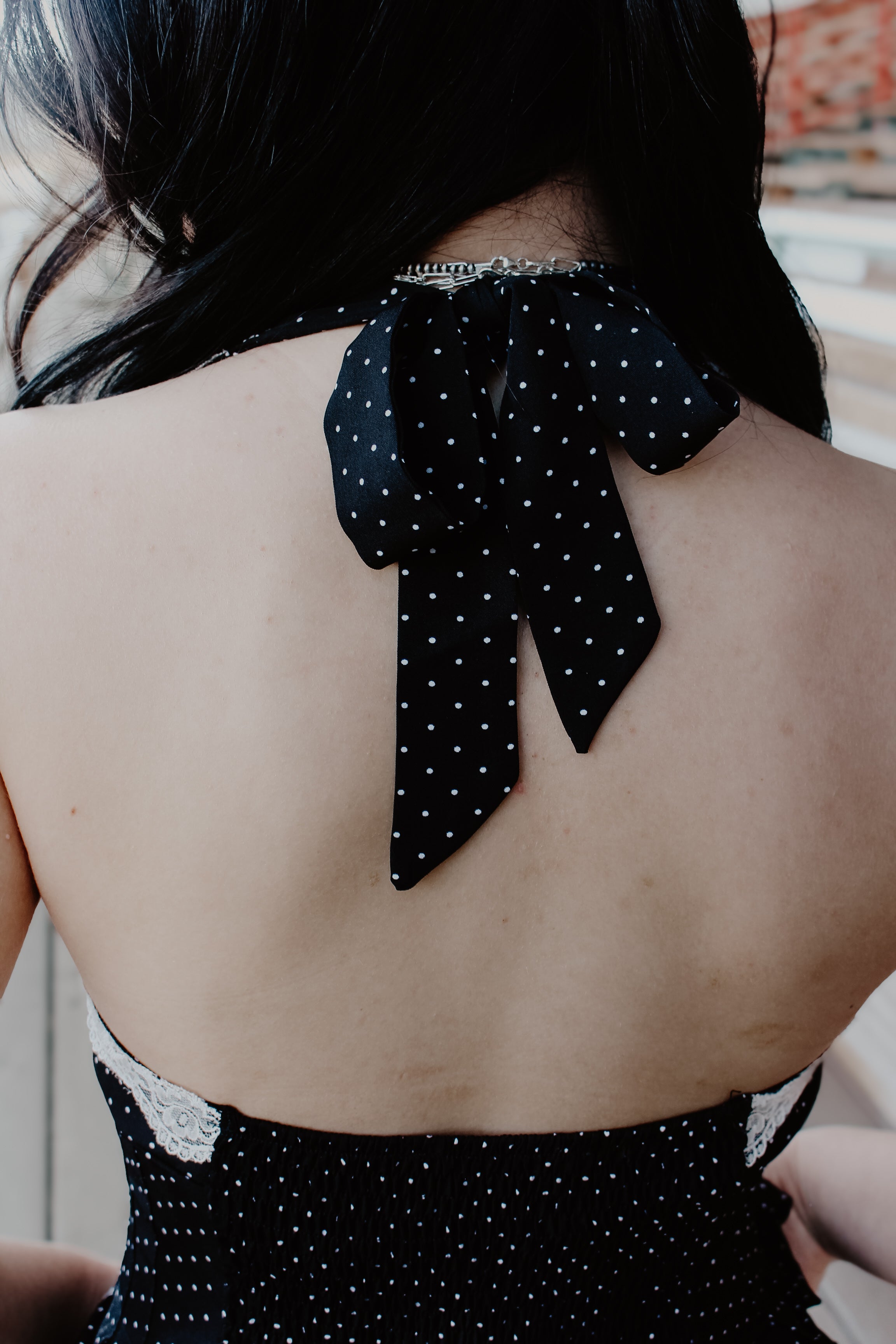 THE GRACELYN HALTER TOP - BLACK