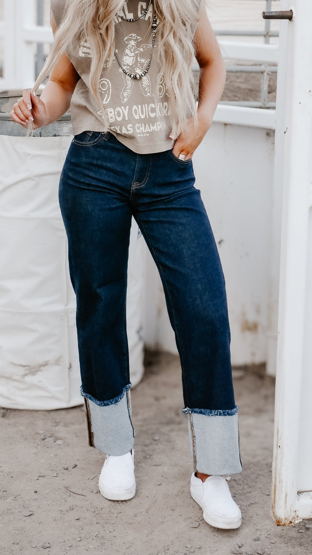 THE ORIGINAL COWGIRL CUFF JEANS