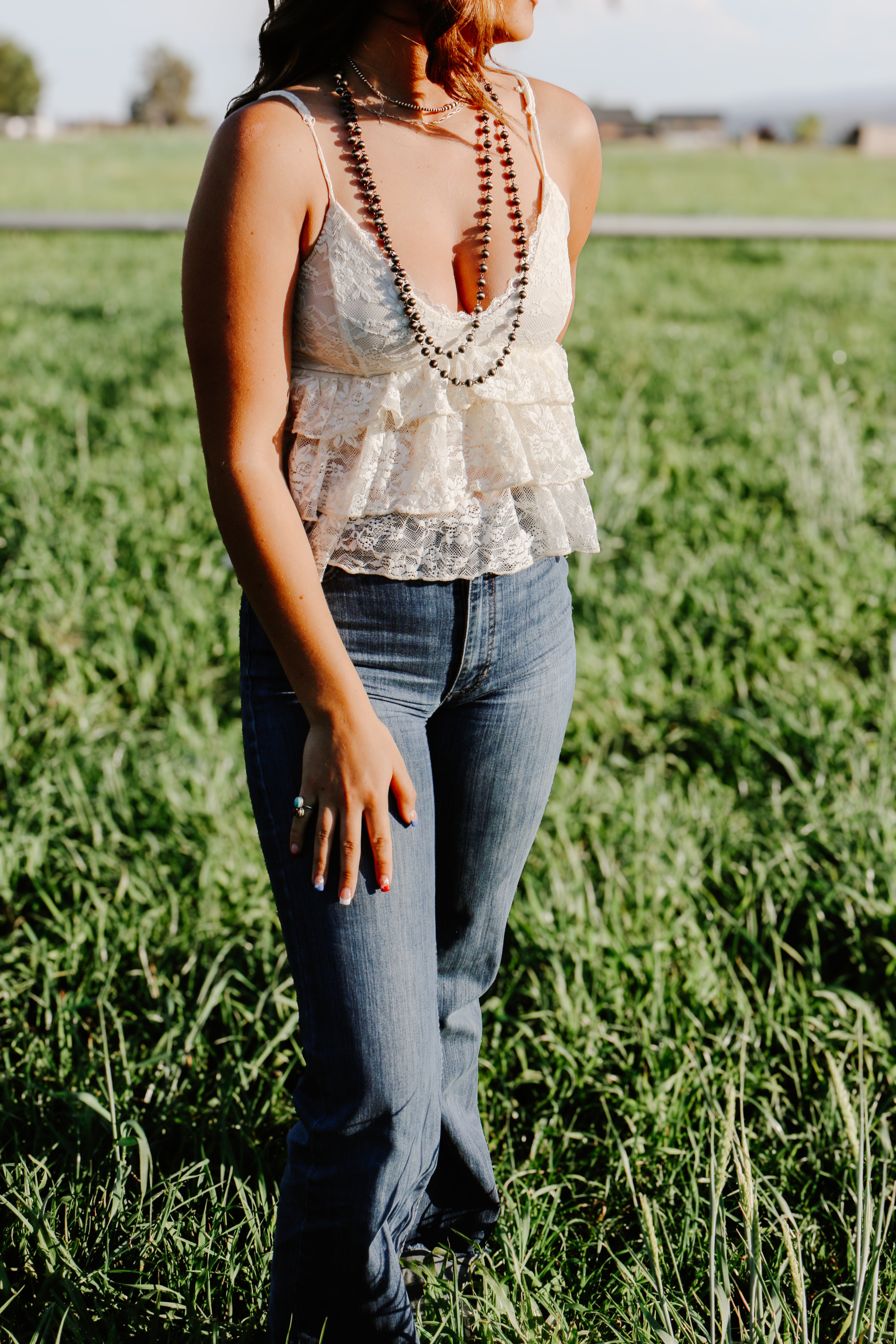THE LACE BABYDOLL CAMI TOP