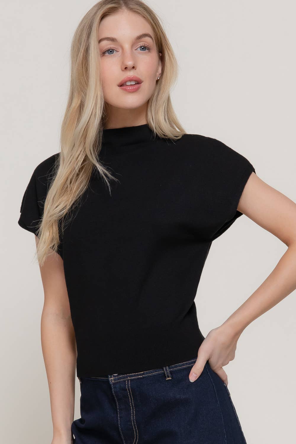 THE TAYLOR MOCK SWEATER TOP