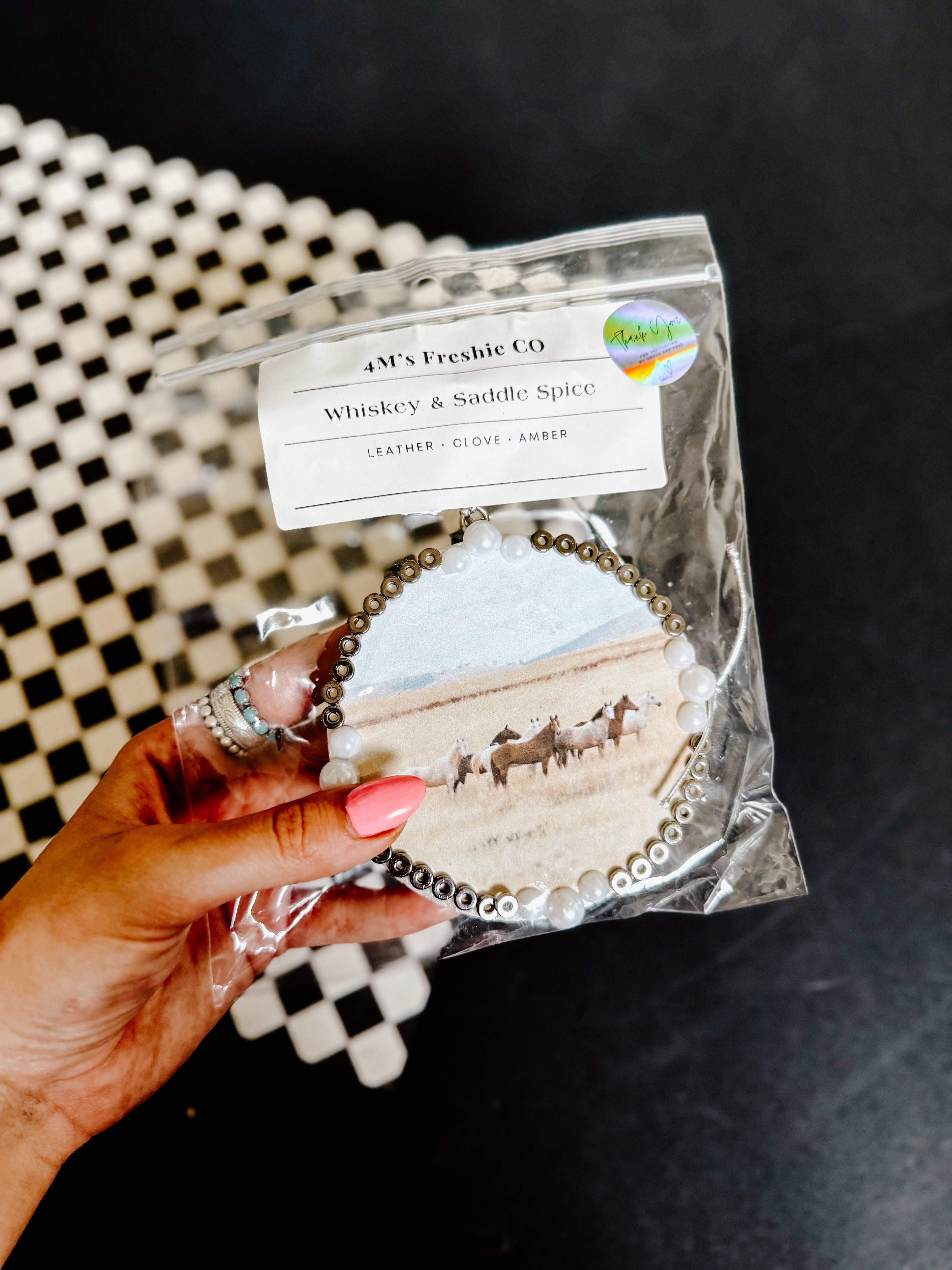 WILD HORSE WHISKEY & SADDLE SPICE CAR FRESHIE