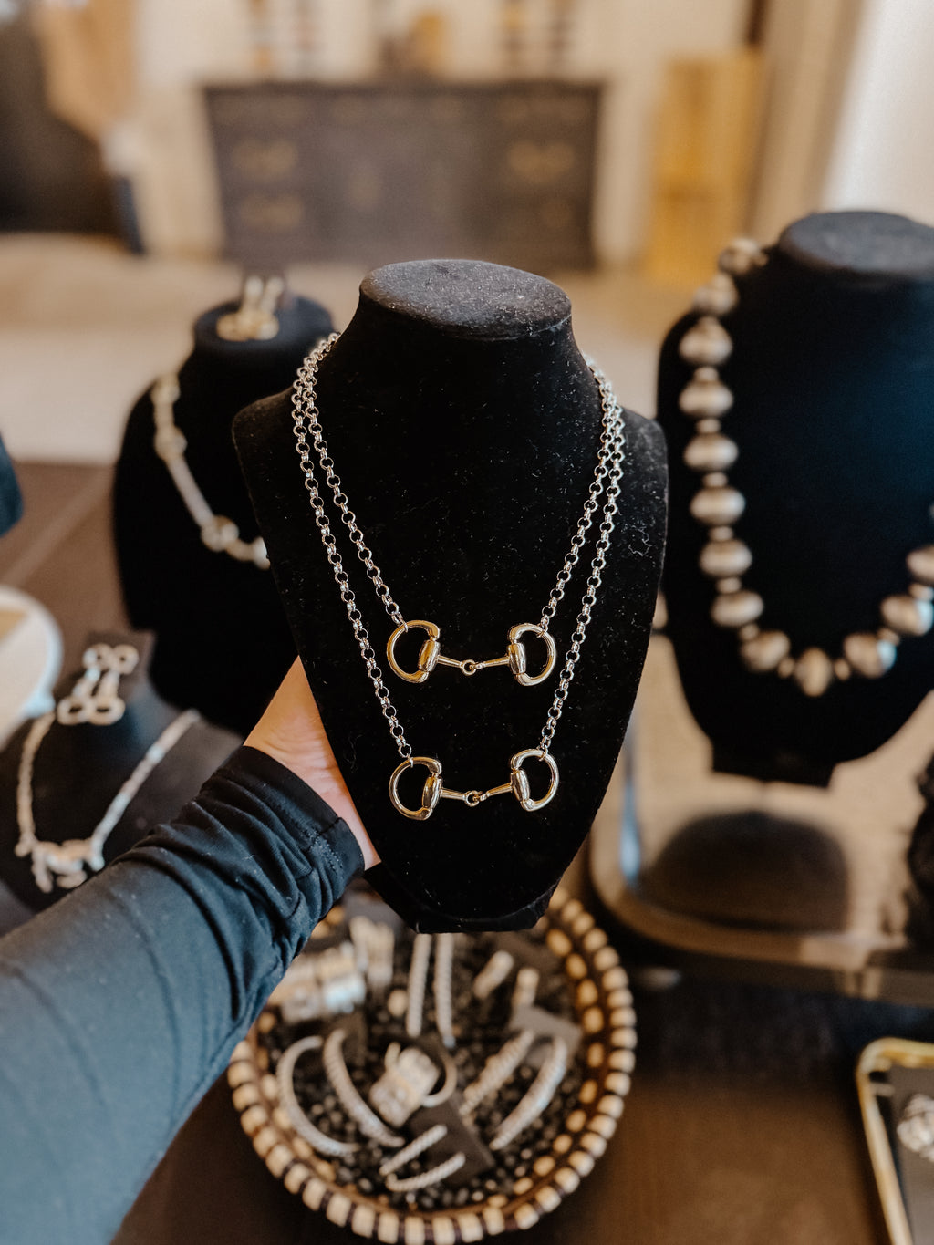 THE REMI STAINLESS STEEL SNAFFLEBIT NECKLACE