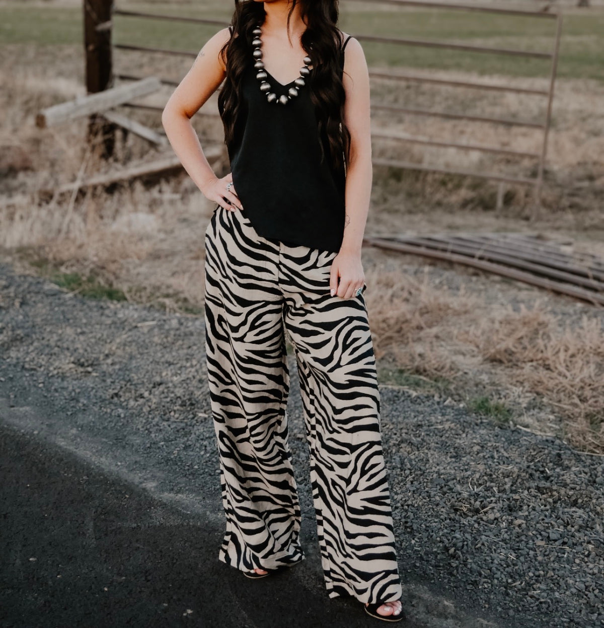 THE BAYLOR ZEBRA WIDE LEG