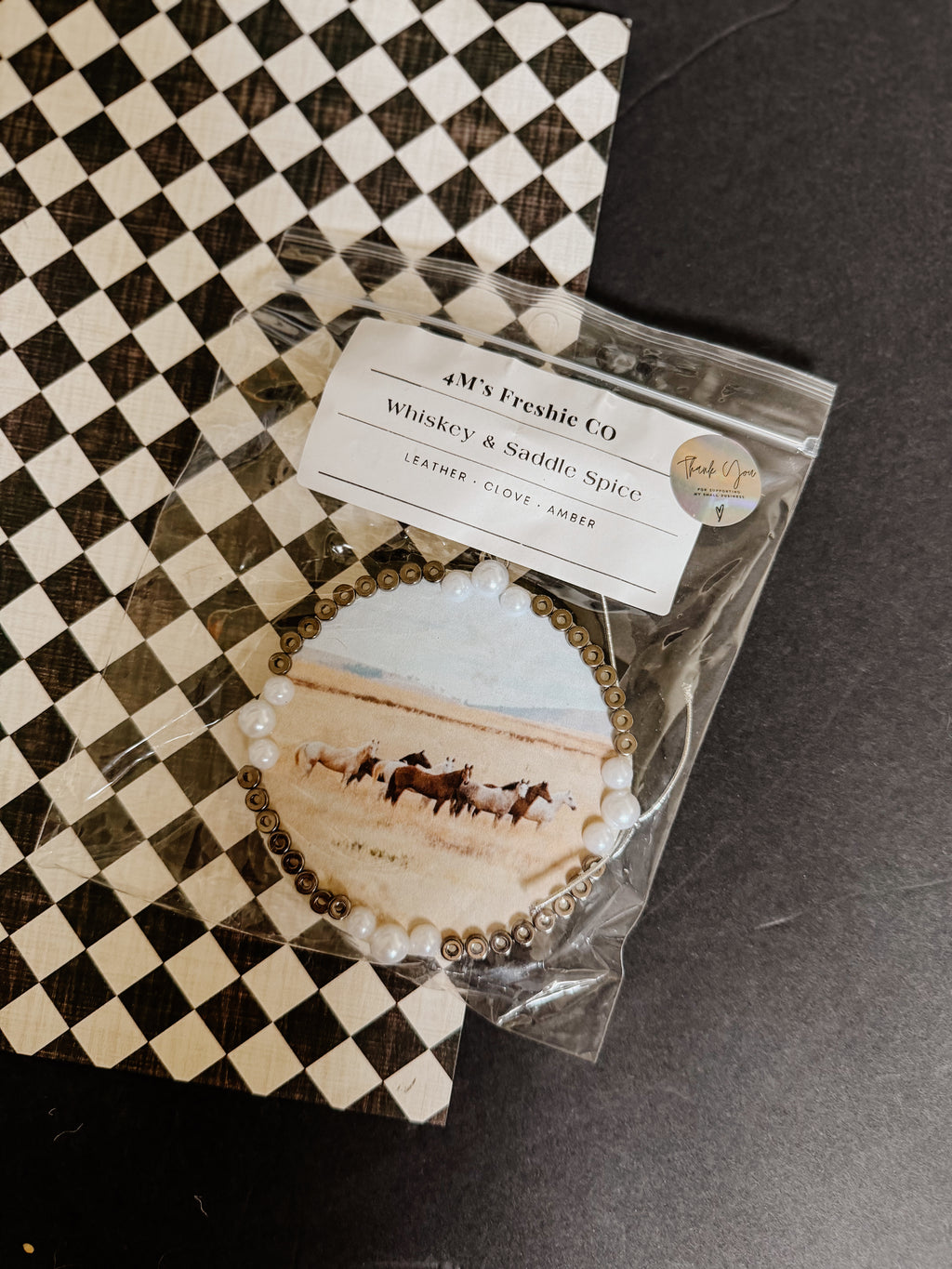 WILD HORSE WHISKEY & SADDLE SPICE CAR FRESHIE