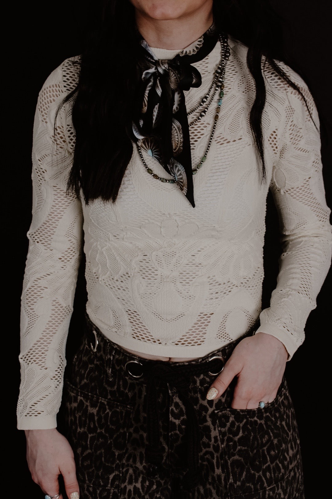 THE WILD & FREE FLORAL LACE TOP