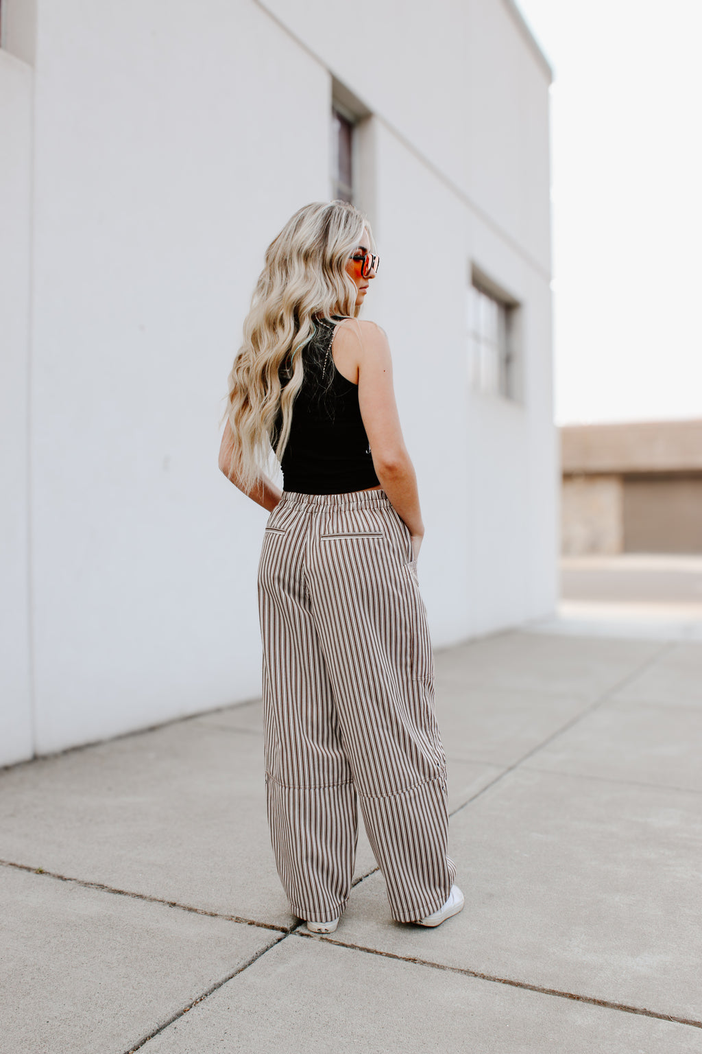 THE COCO STRIPE BARREL JEANS