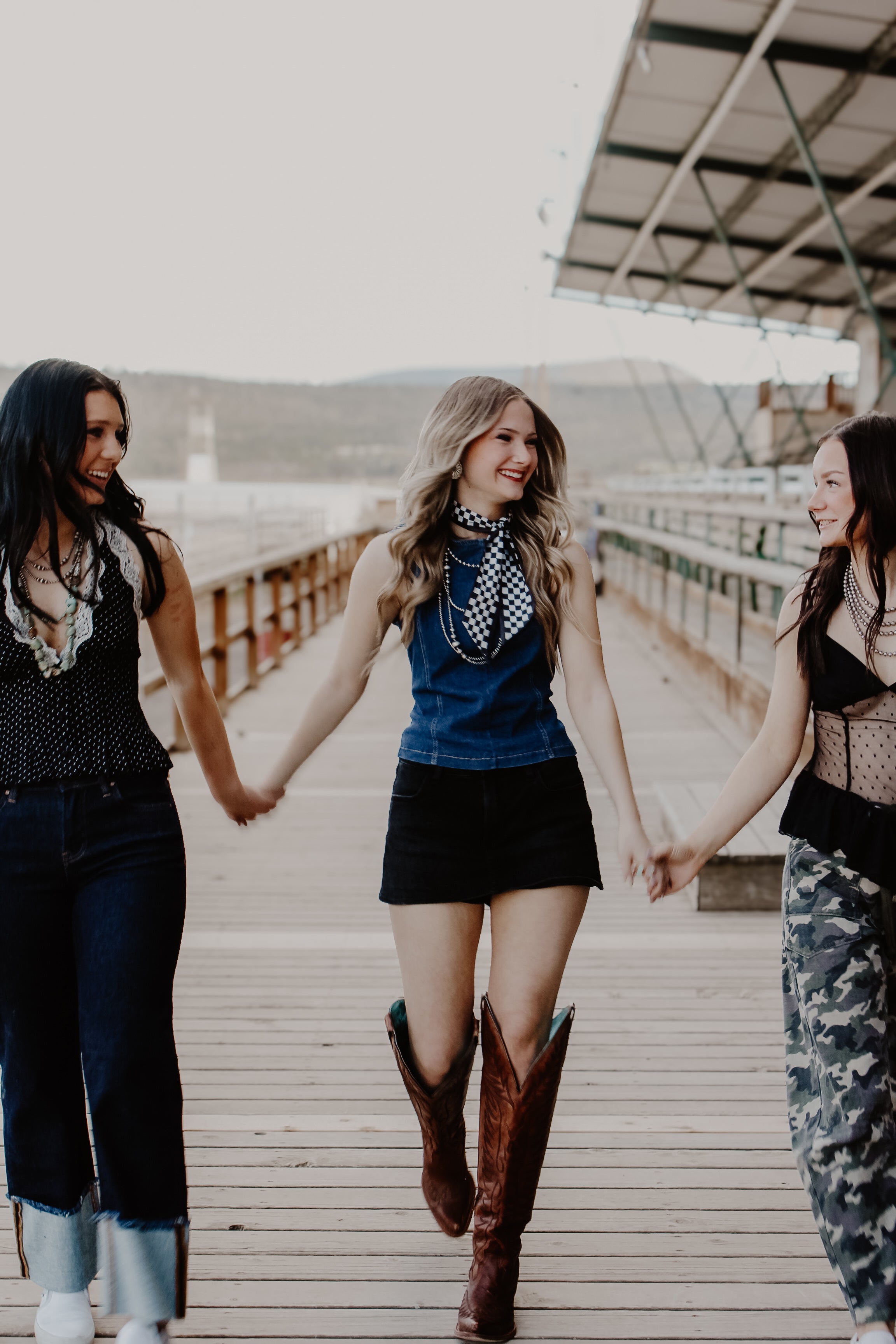 THE BOWEN DENIM TOP - DARK WASH ￼￼
