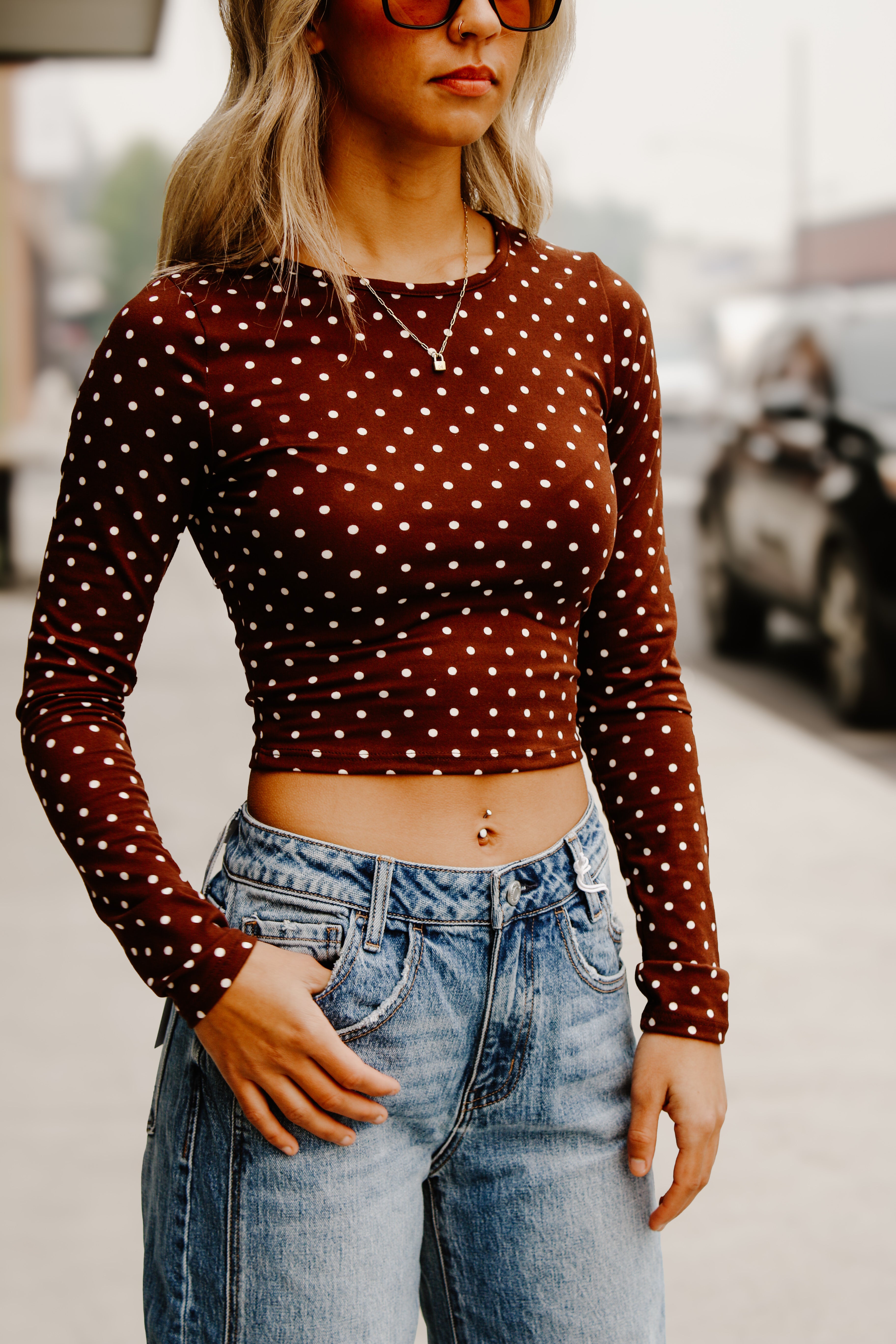 THE CREW POLKA DOT LONG SLEEVE