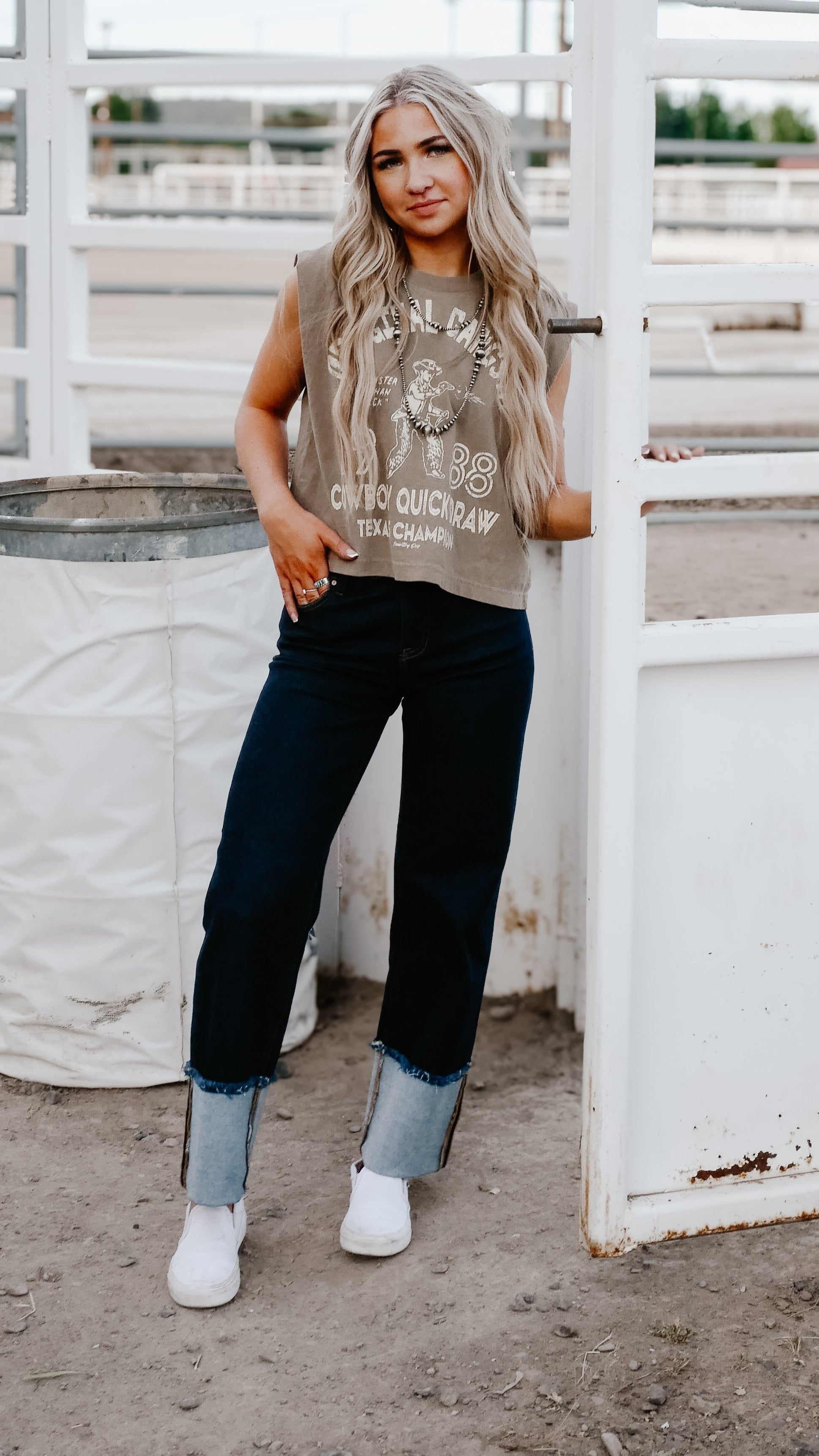 THE ORIGINAL COWGIRL CUFF JEANS