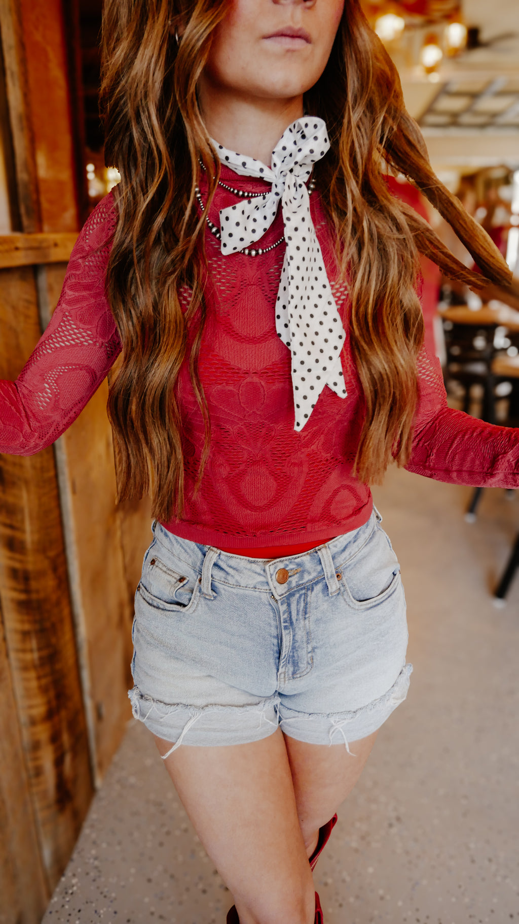 THE WILD & FREE FLORAL LACE TOP