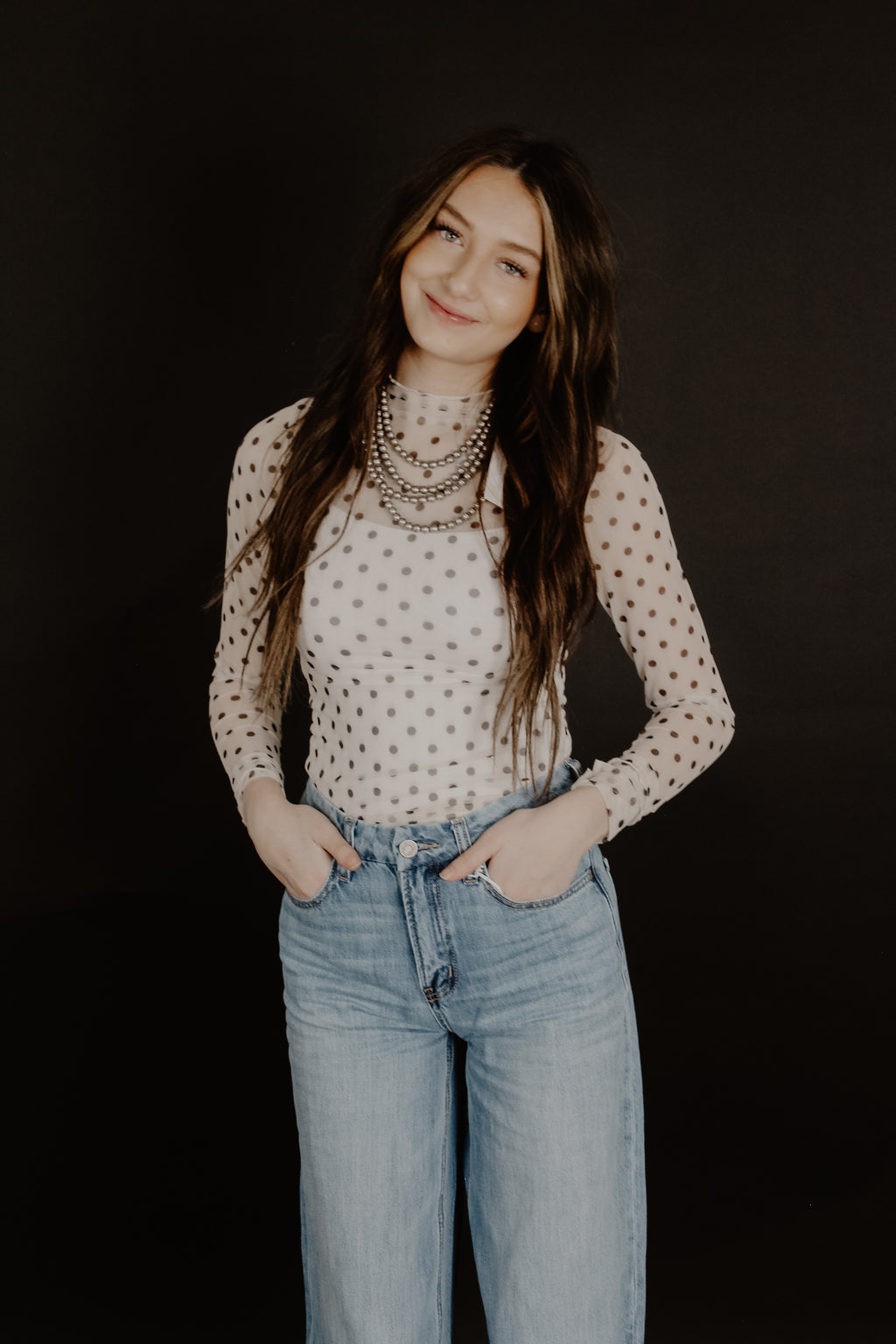 THE SHEER POLKA-DOT TOP