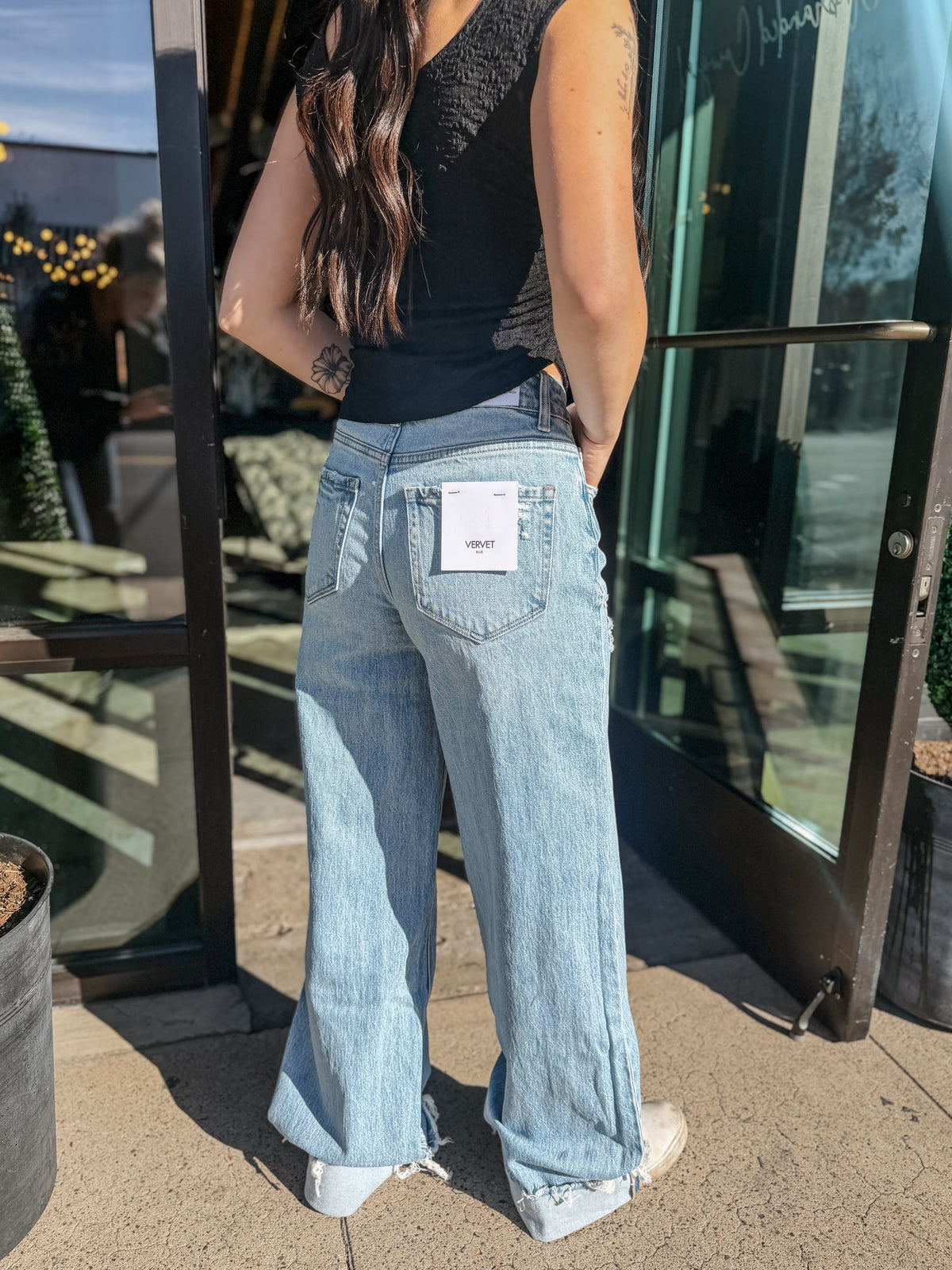 THE KRIS DISTRESSED WIDE LEG