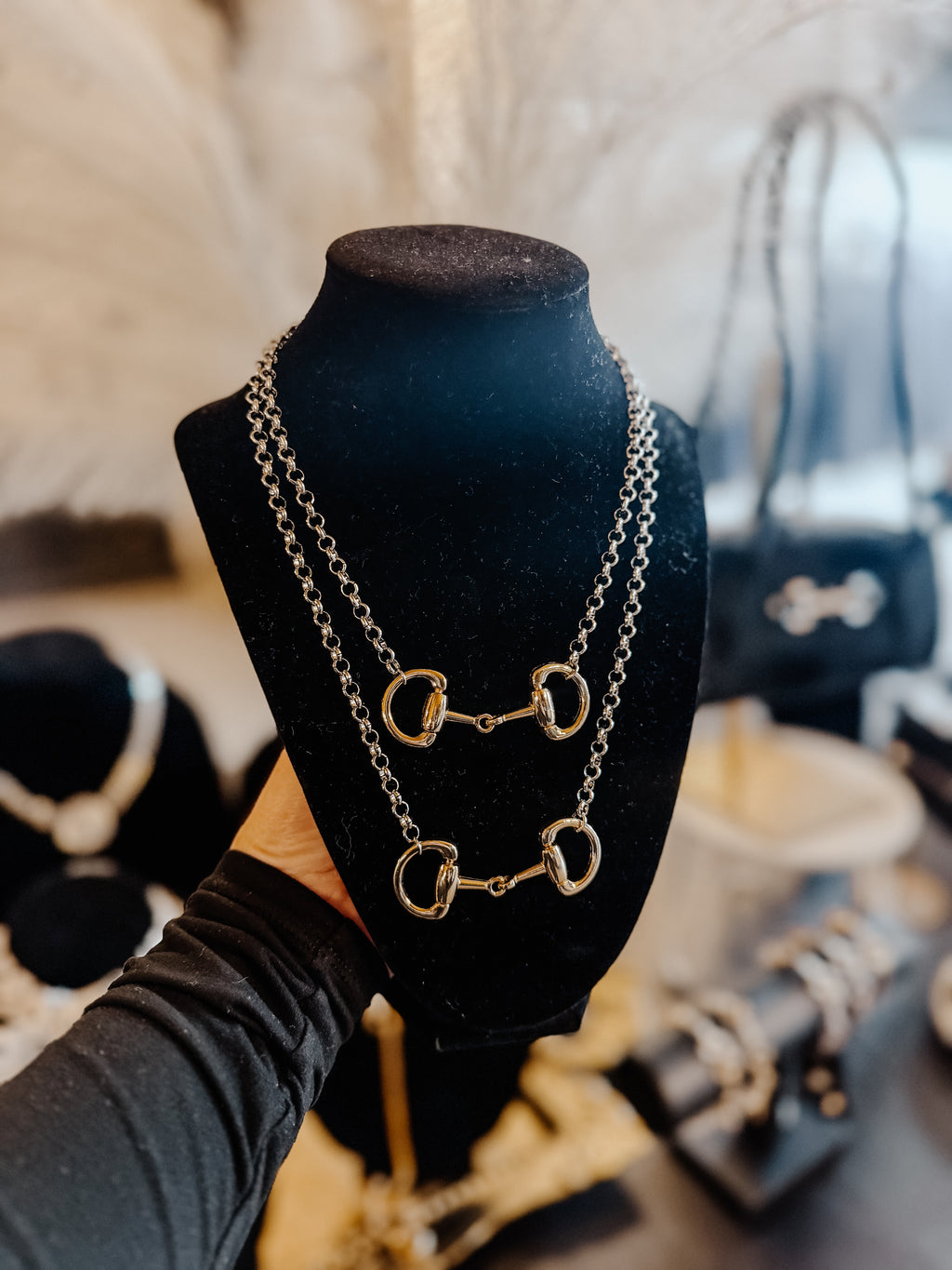 THE REMI STAINLESS STEEL SNAFFLEBIT NECKLACE