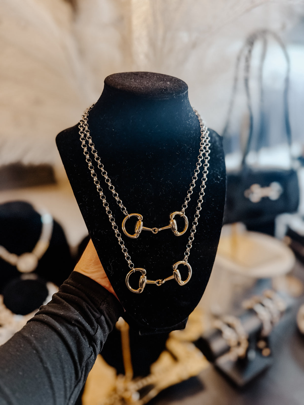 THE REMI STAINLESS STEEL SNAFFLEBIT NECKLACE