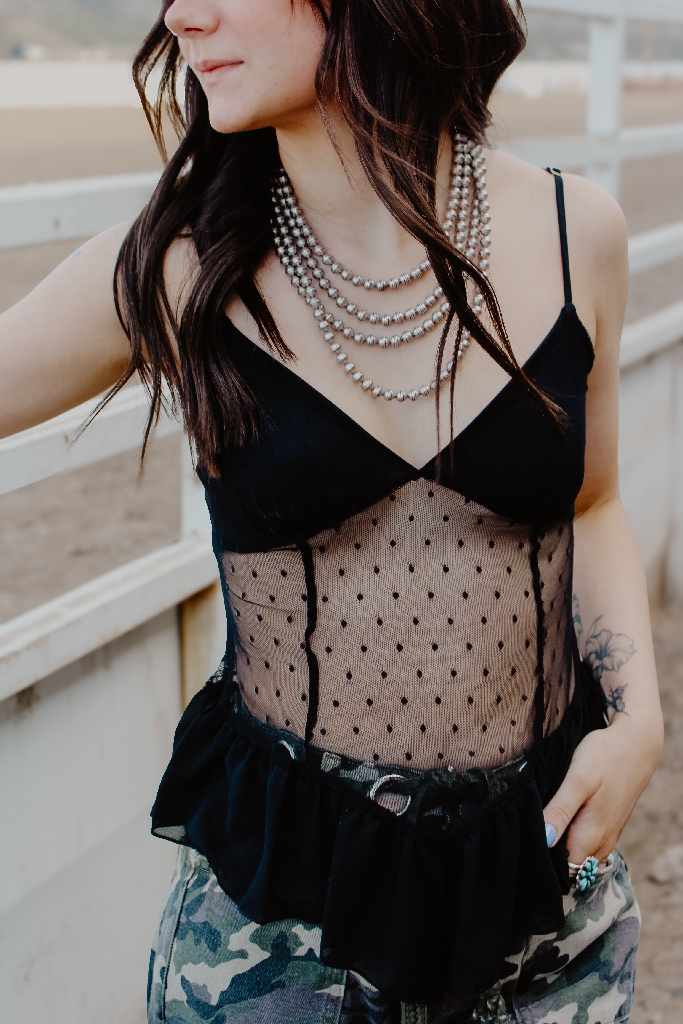 THE EVERETT SHEER LACE TOP