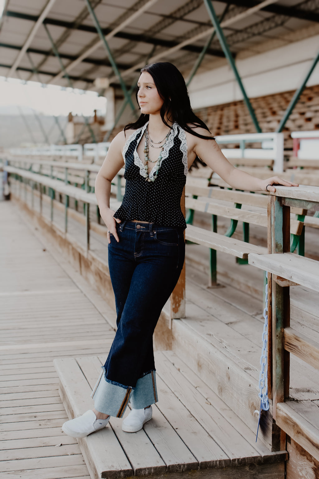 THE GRACELYN HALTER TOP - BLACK