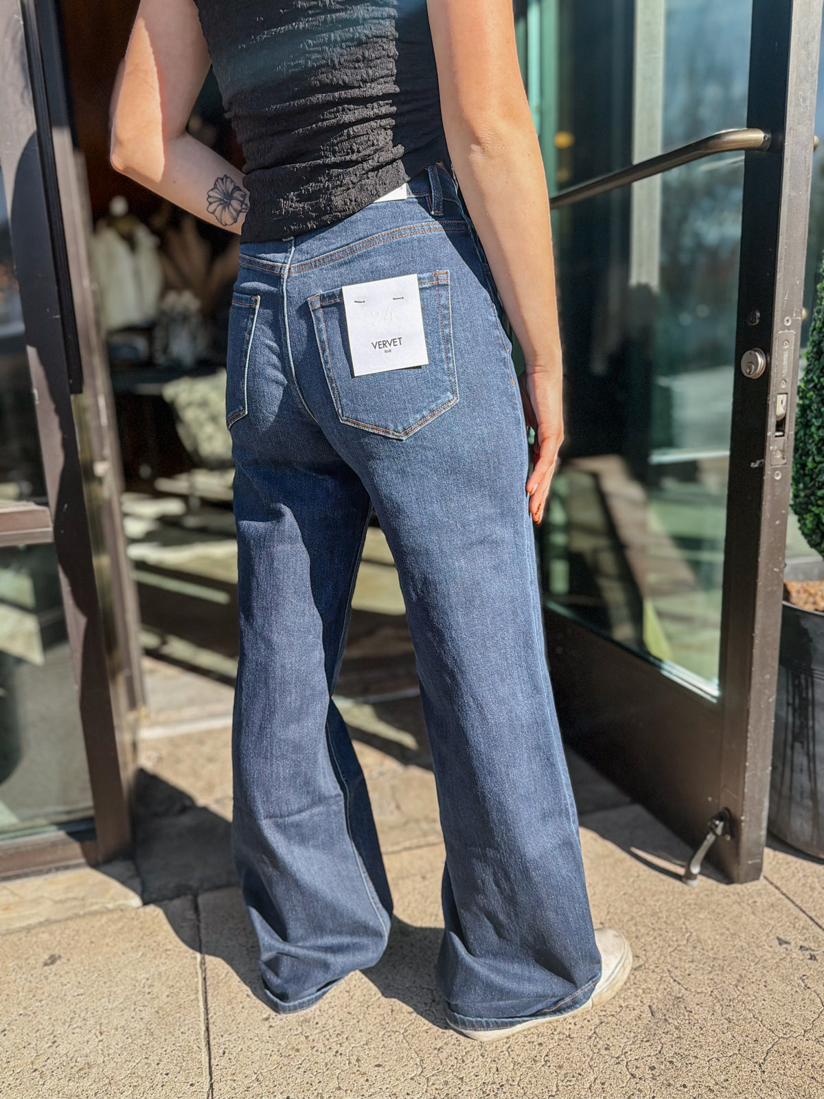 THE OLIVIA HIGH-RISE DARK WASH JEANS