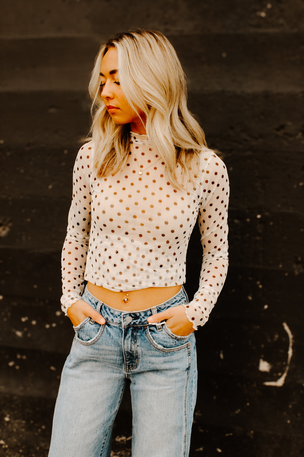 THE SHEER POLKA-DOT TOP
