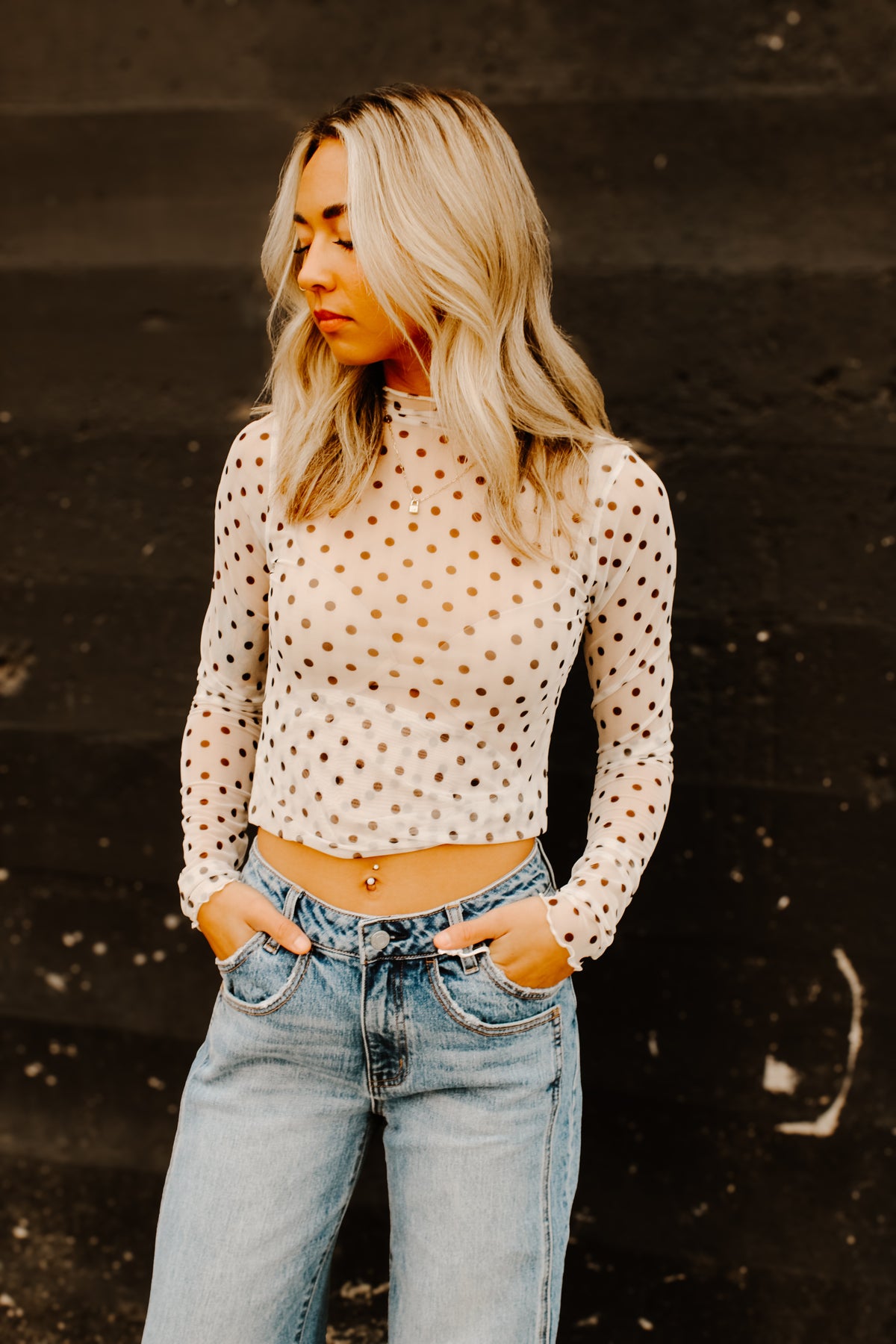 THE SHEER POLKA-DOT TOP