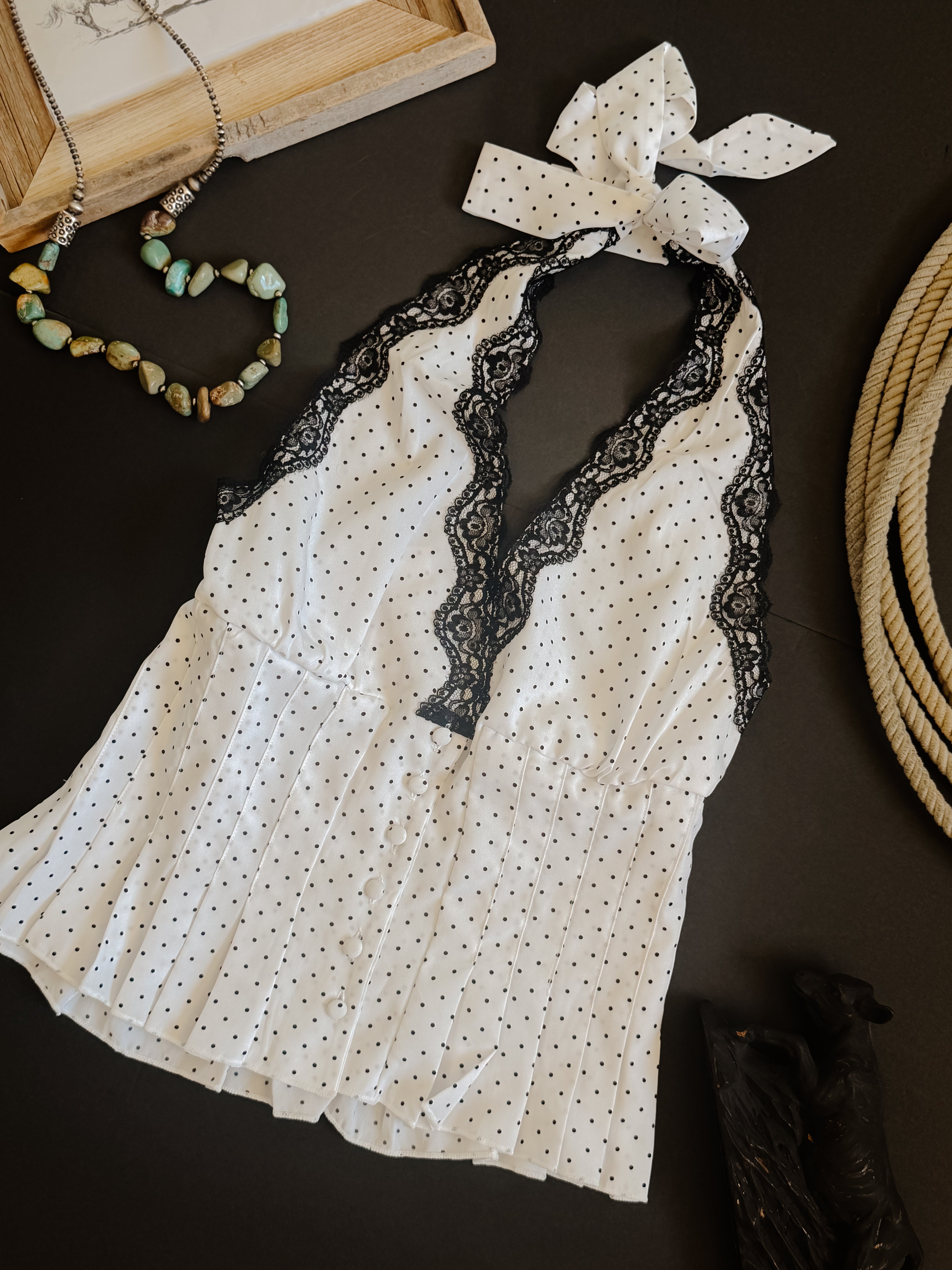 THE GRACELYN HALTER TOP - WHITE