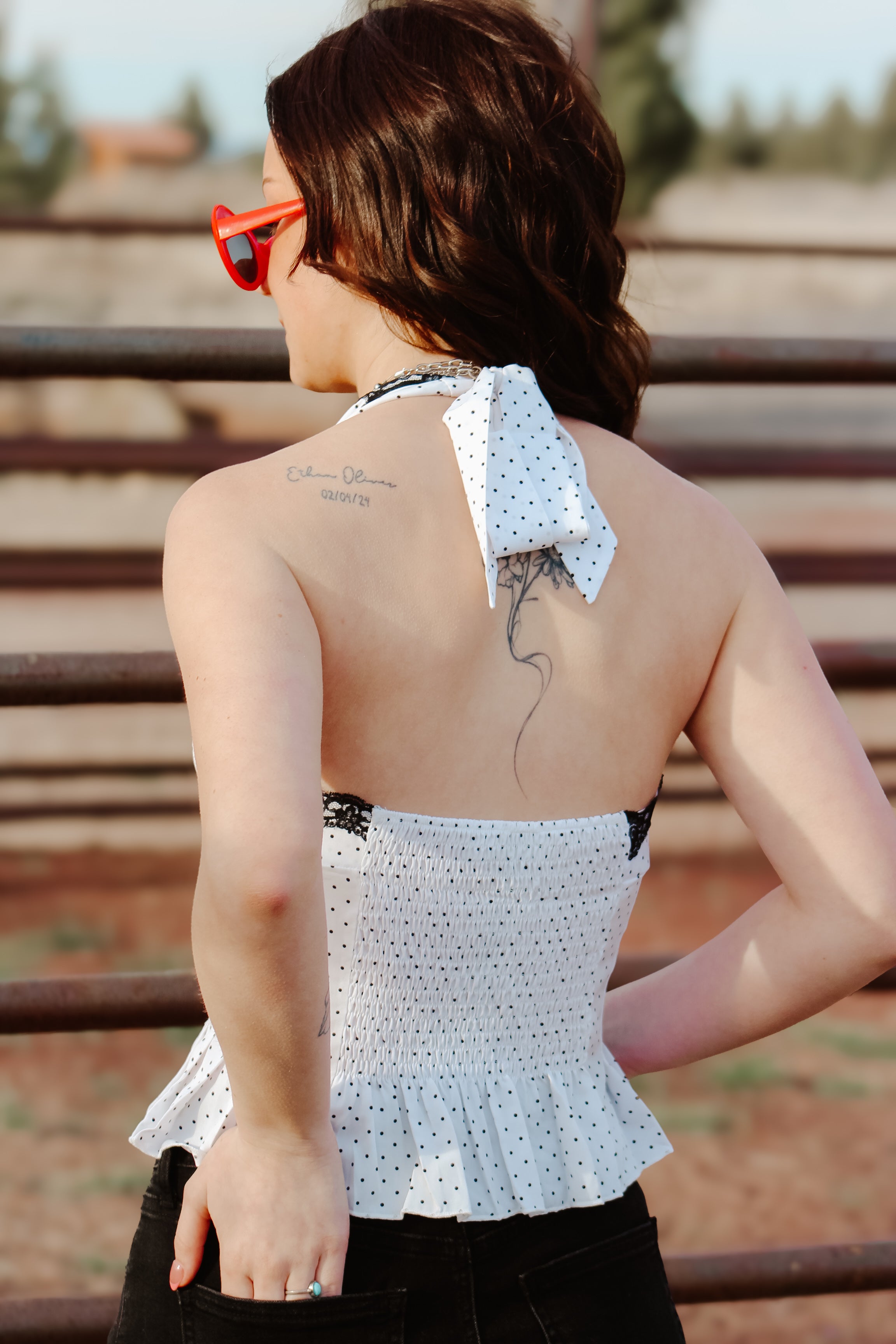 THE GRACELYN HALTER TOP - WHITE