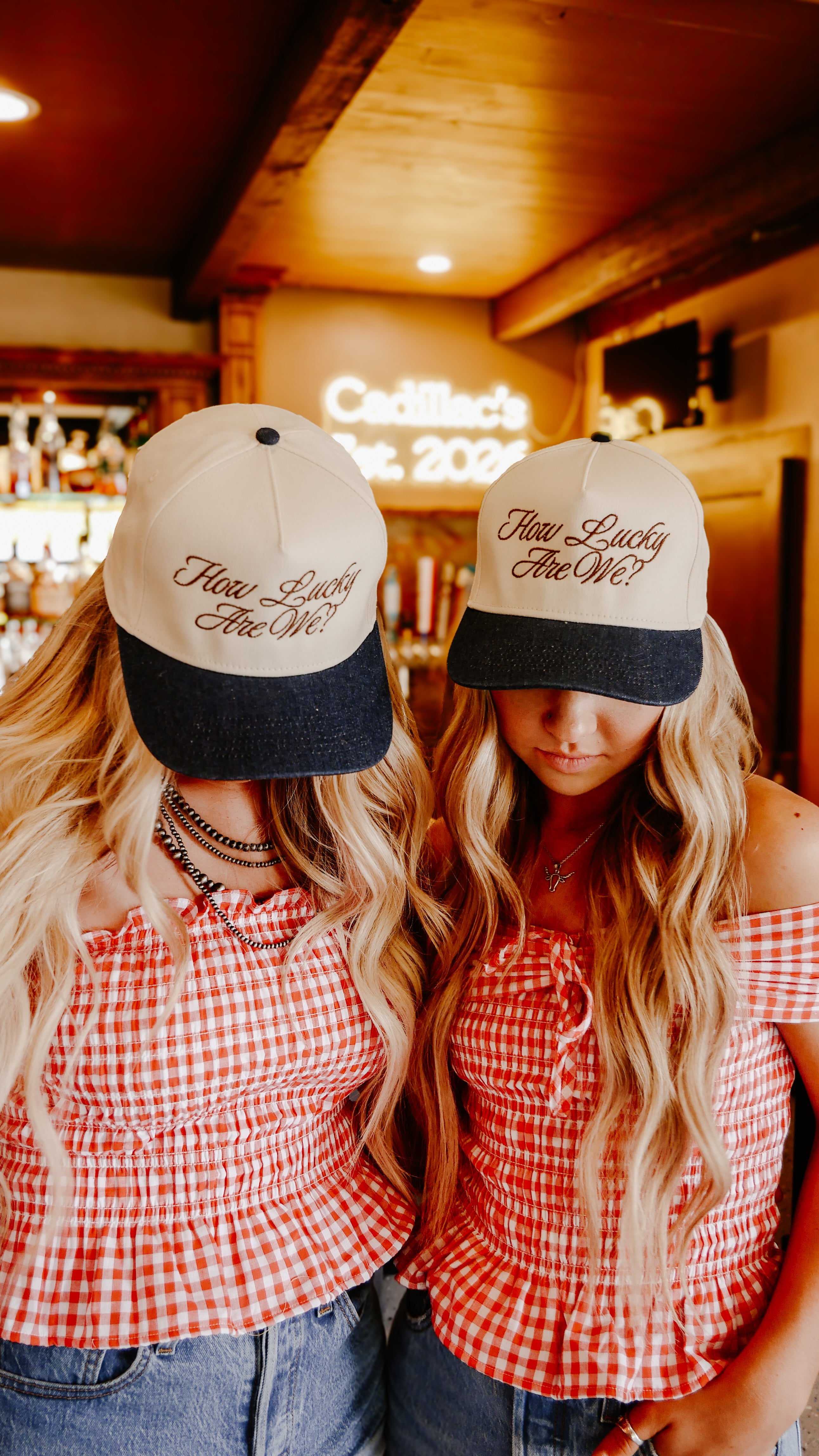 HOW LUCKY ARE WE TRUCKER HAT