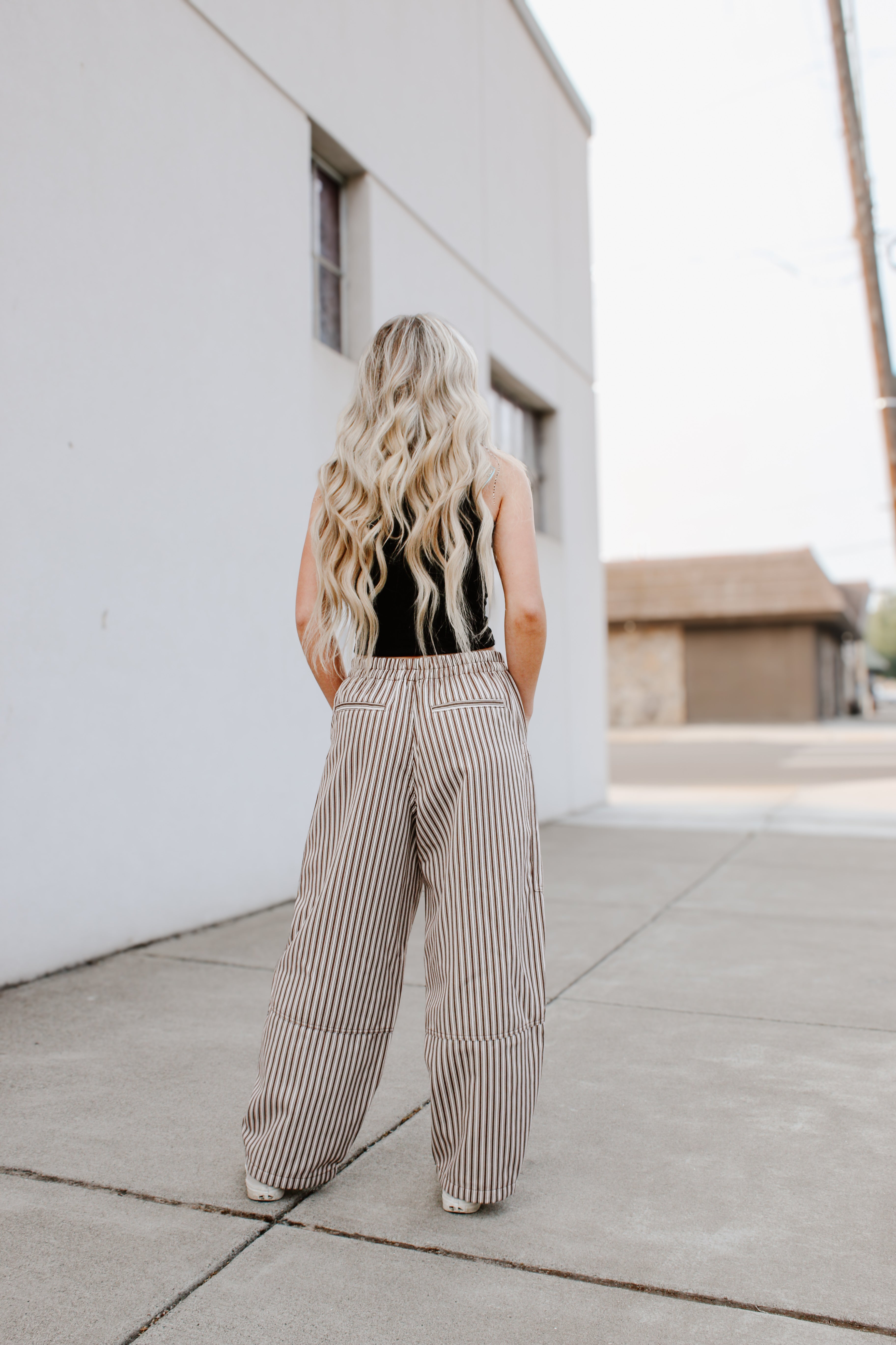 THE COCO STRIPE BARREL JEANS