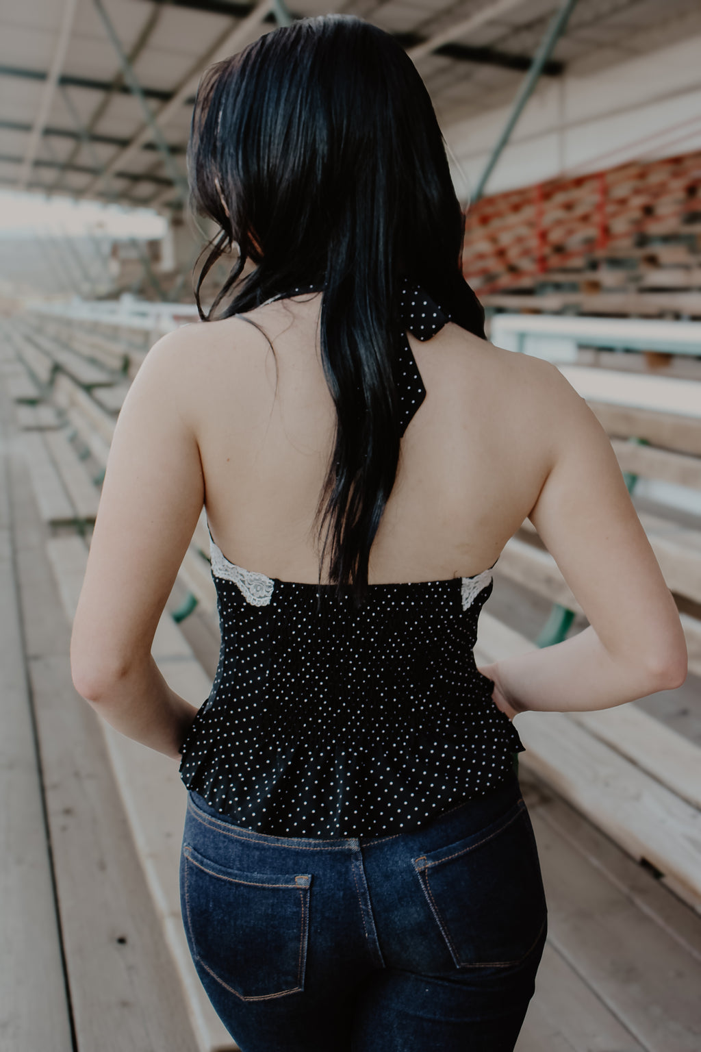 THE GRACELYN HALTER TOP - BLACK