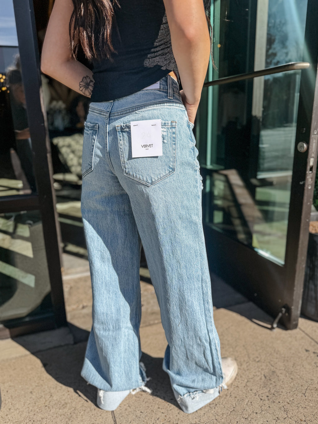 THE KRIS DISTRESSED WIDE LEG