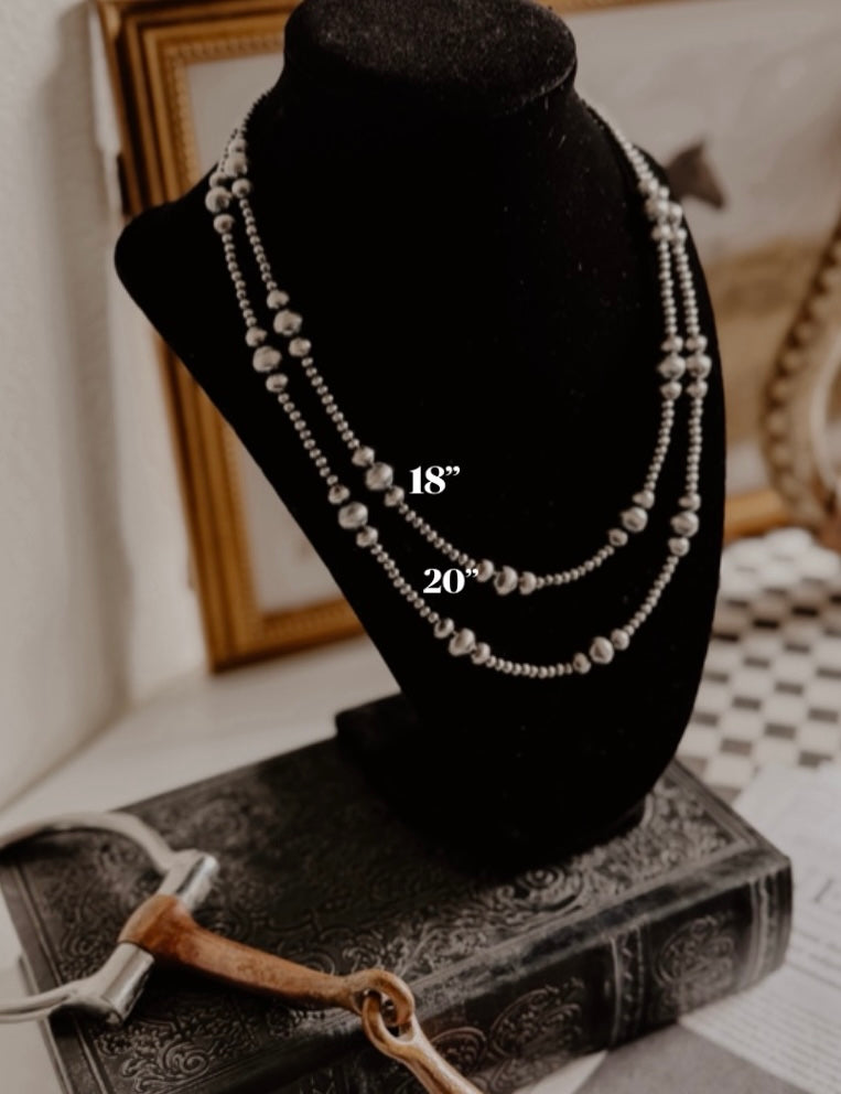 SILVER SAGUARO -3/6/8mm Graduated Sterling Pearls