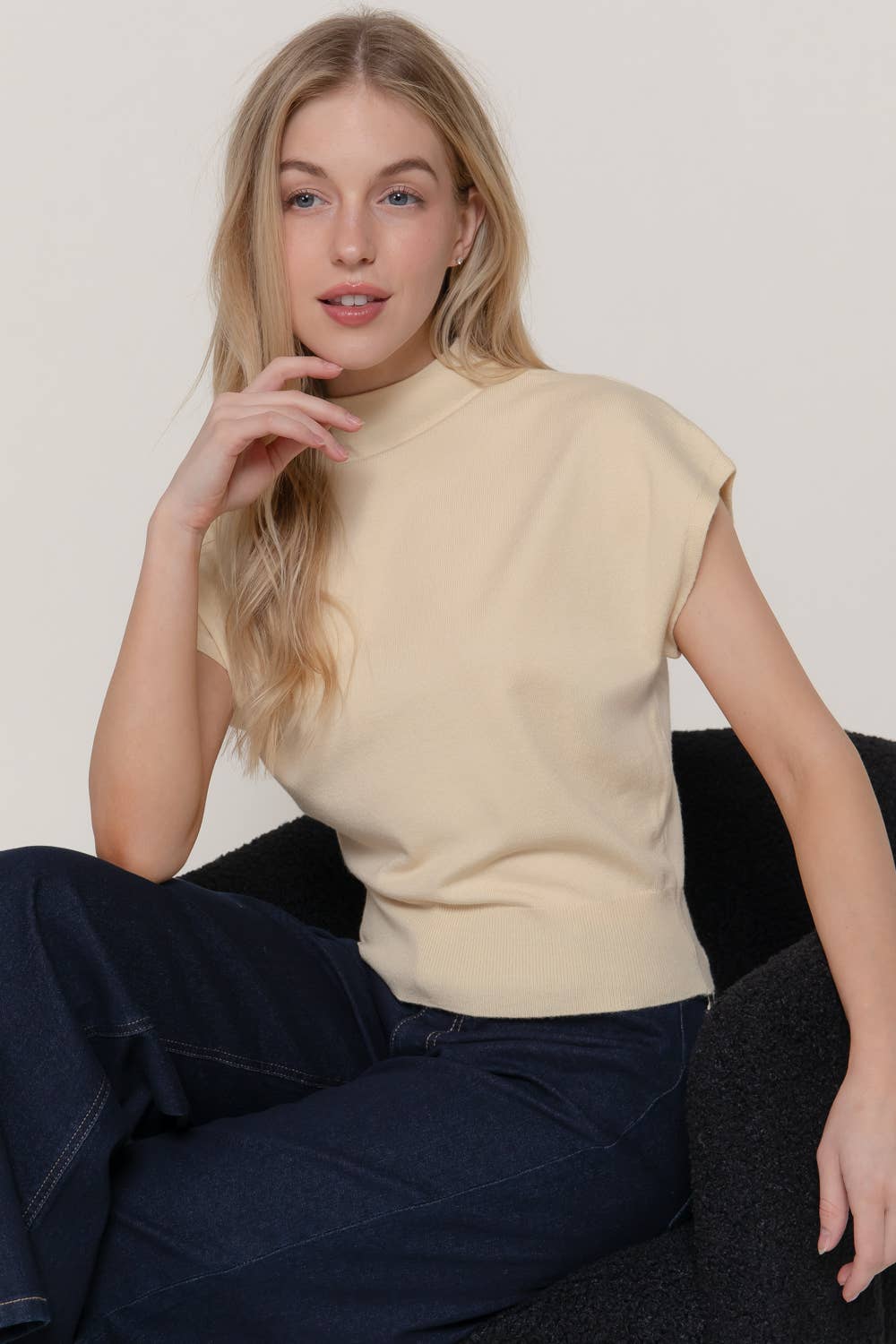 THE TAYLOR MOCK SWEATER TOP
