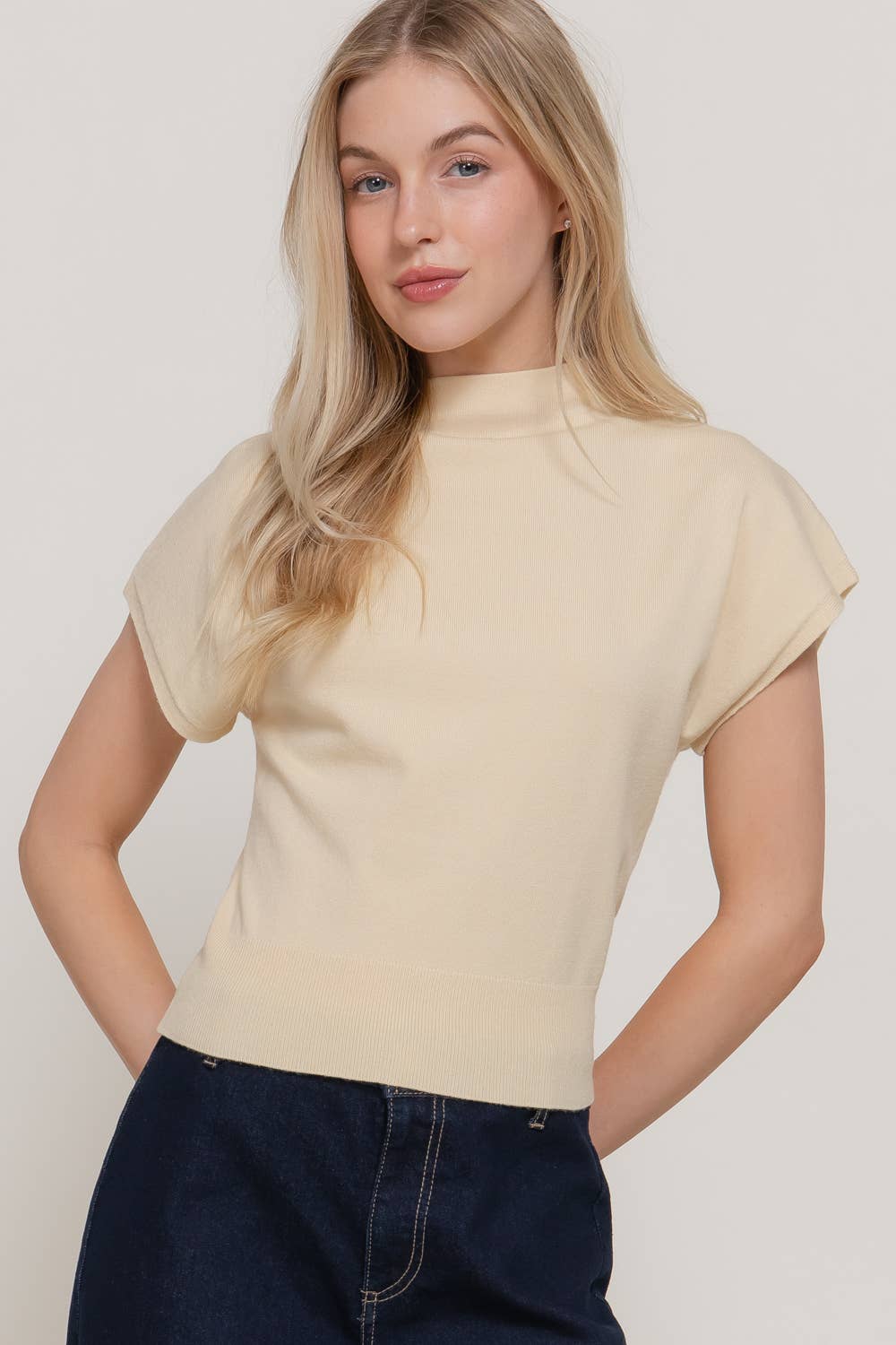 THE TAYLOR MOCK SWEATER TOP